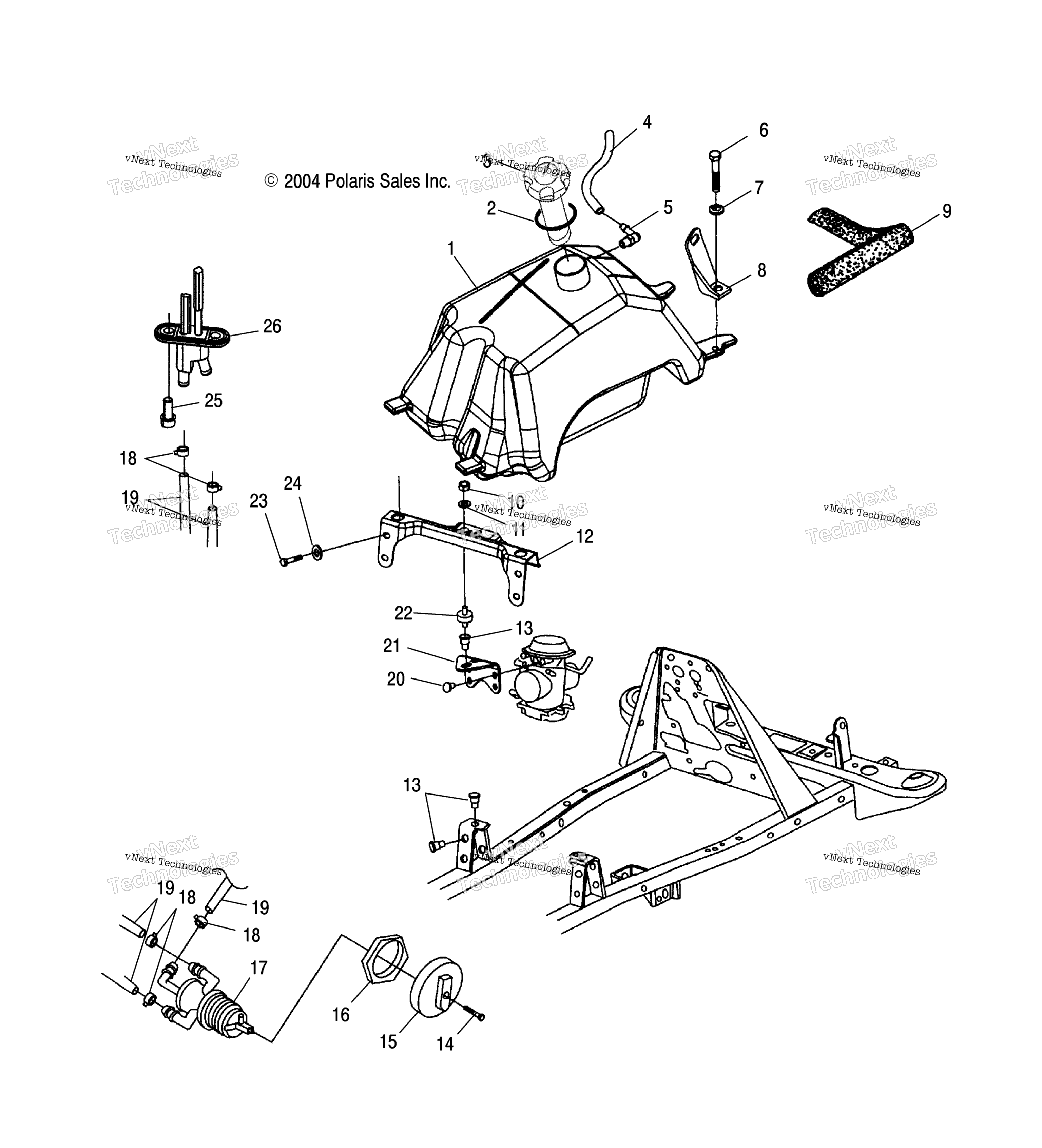 Топливный бак & Carburetor Mounting /Ab/Ac
