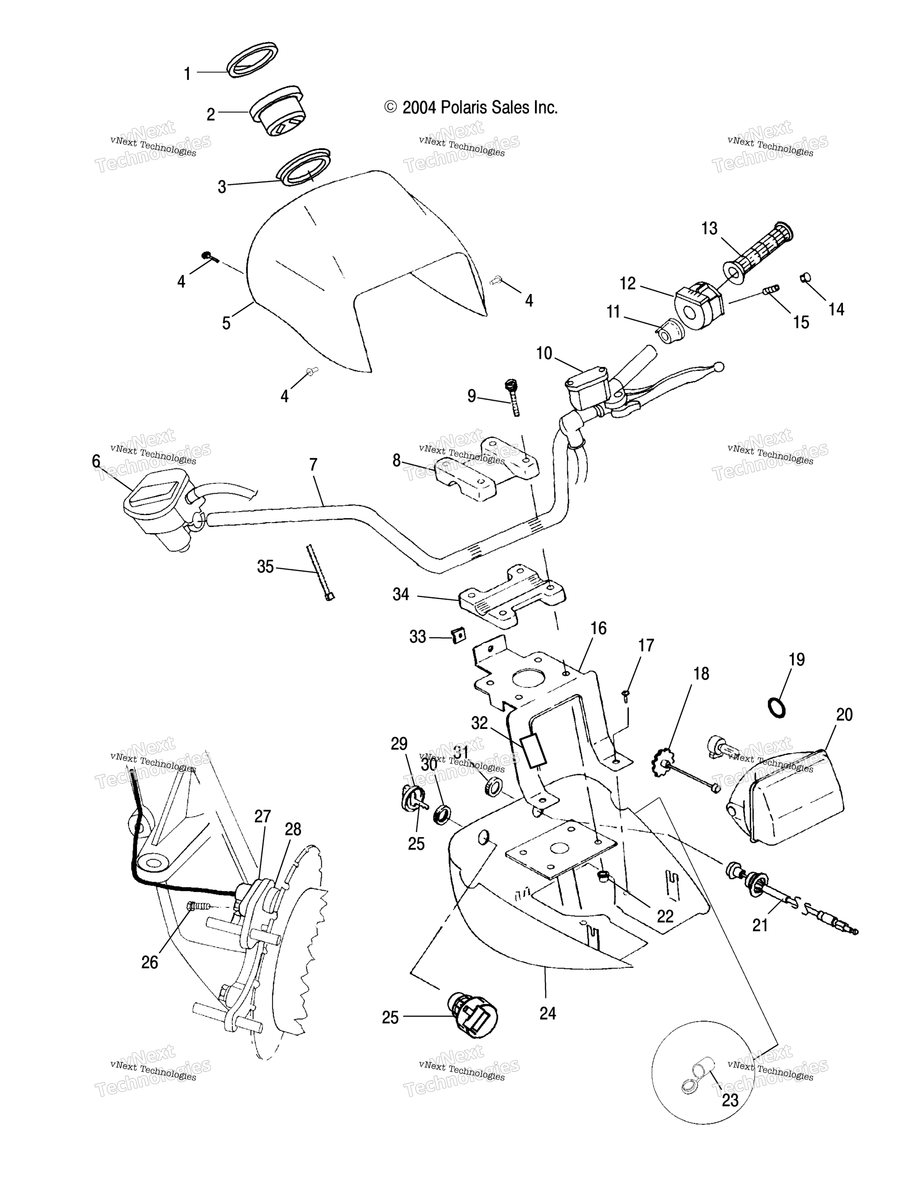 Руль & Headlight Pod