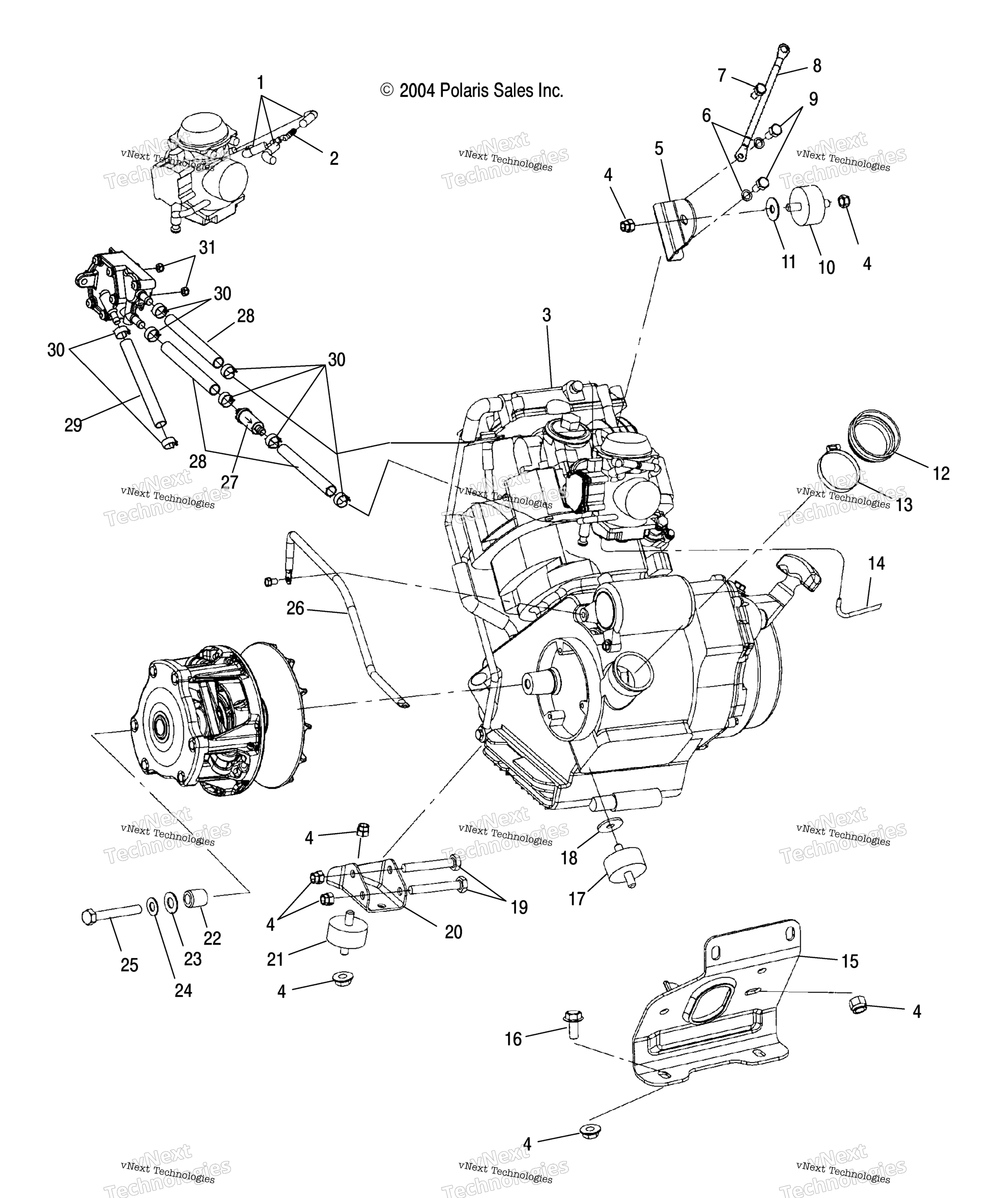 Двигатель Mounting