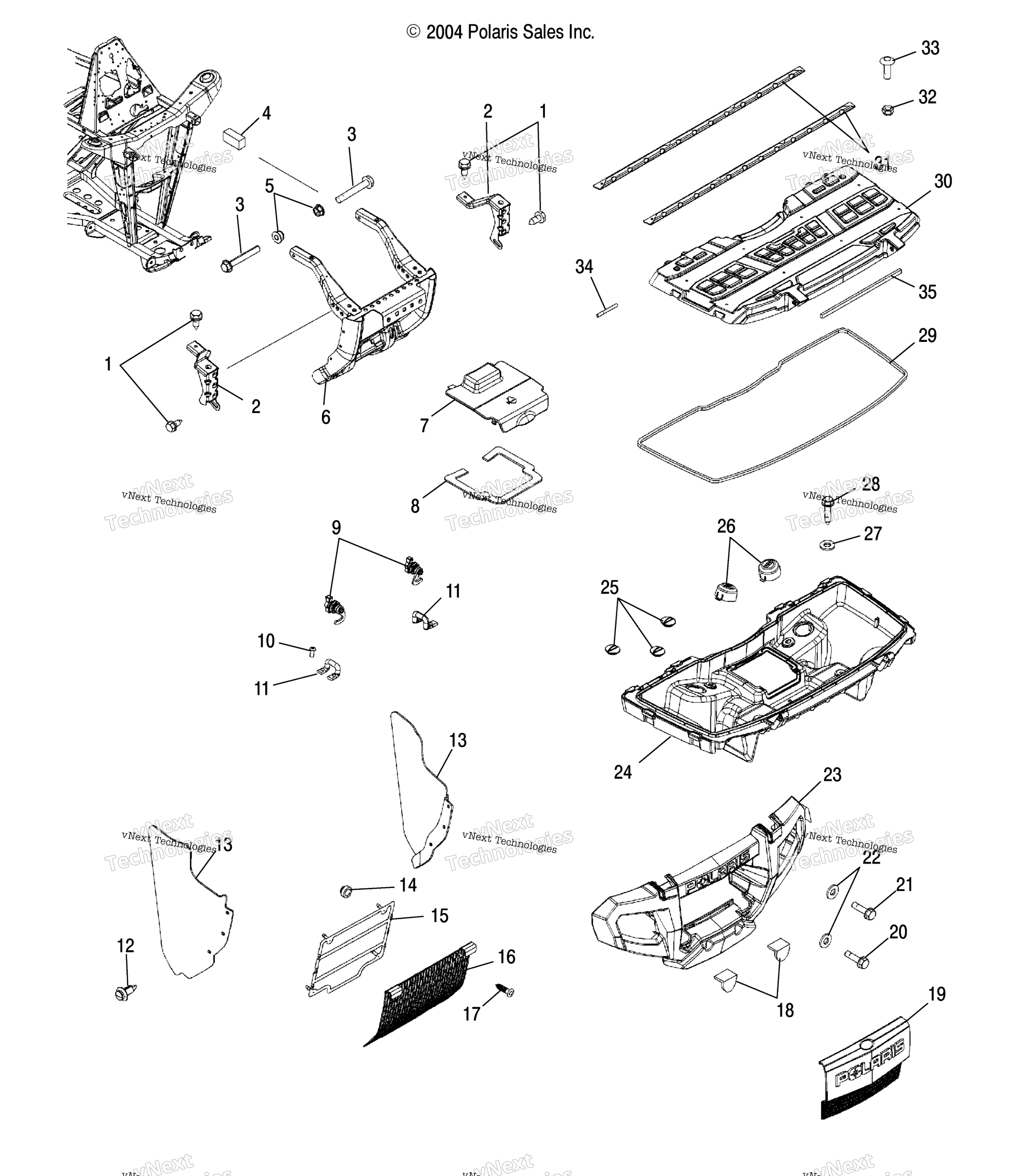 Передняя часть Storage & Bumper Mounting /Ac/Ag/Ah/Al/At/Fb