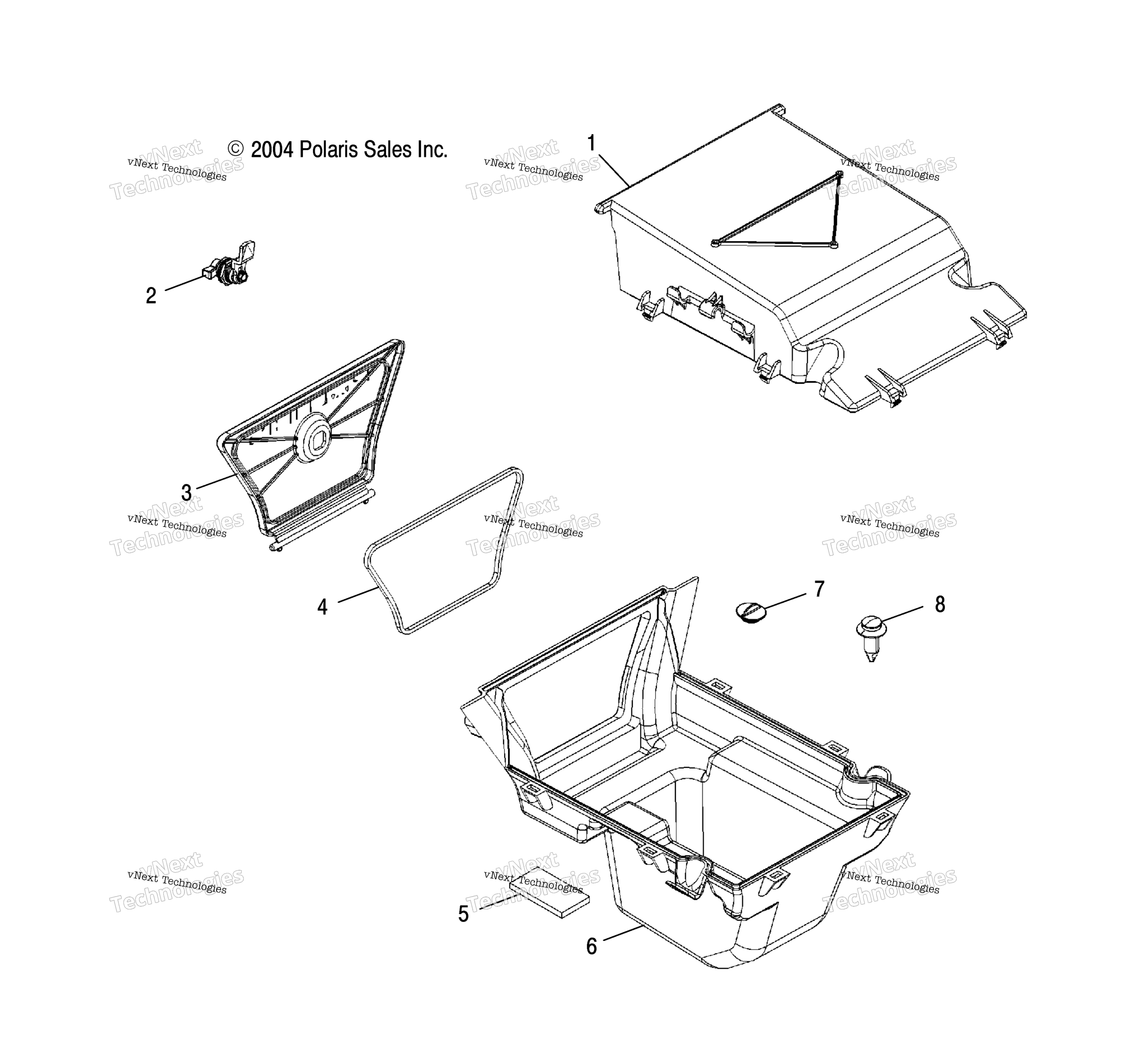 Задняя часть Storage Box /As/At/Au/Aw