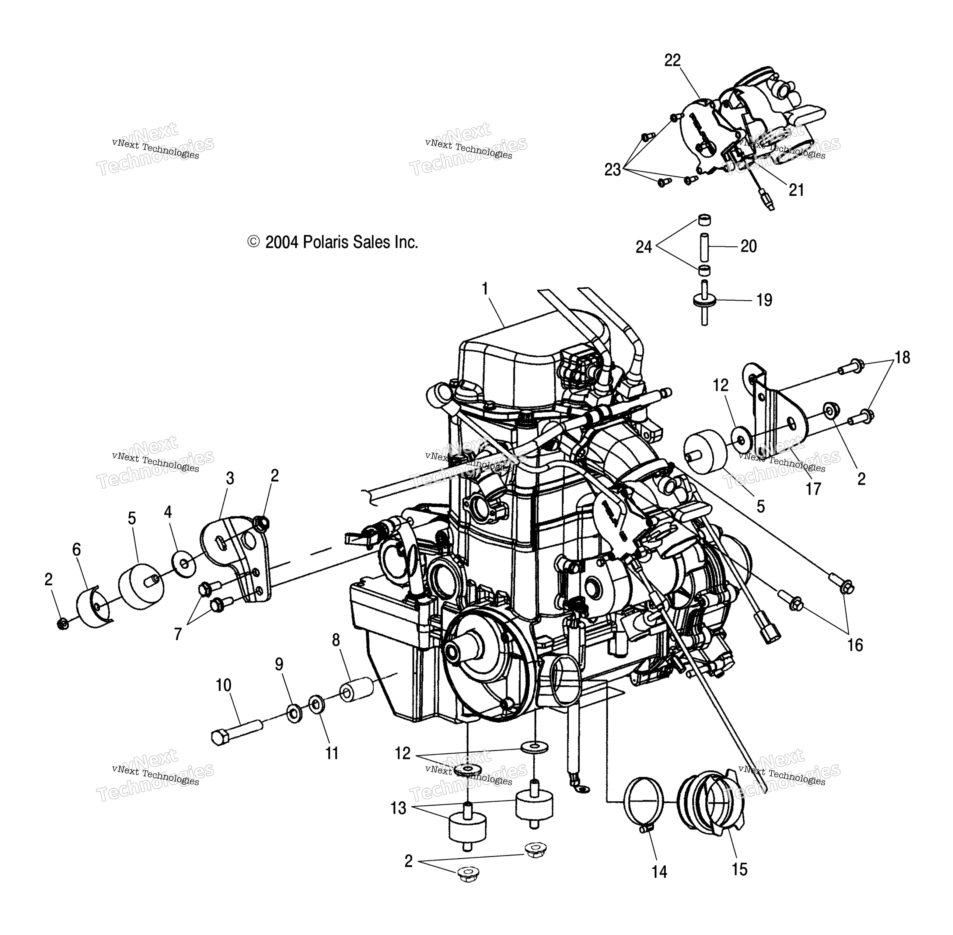 Двигатель Mounting A05mh76ac/At/Au/Aw