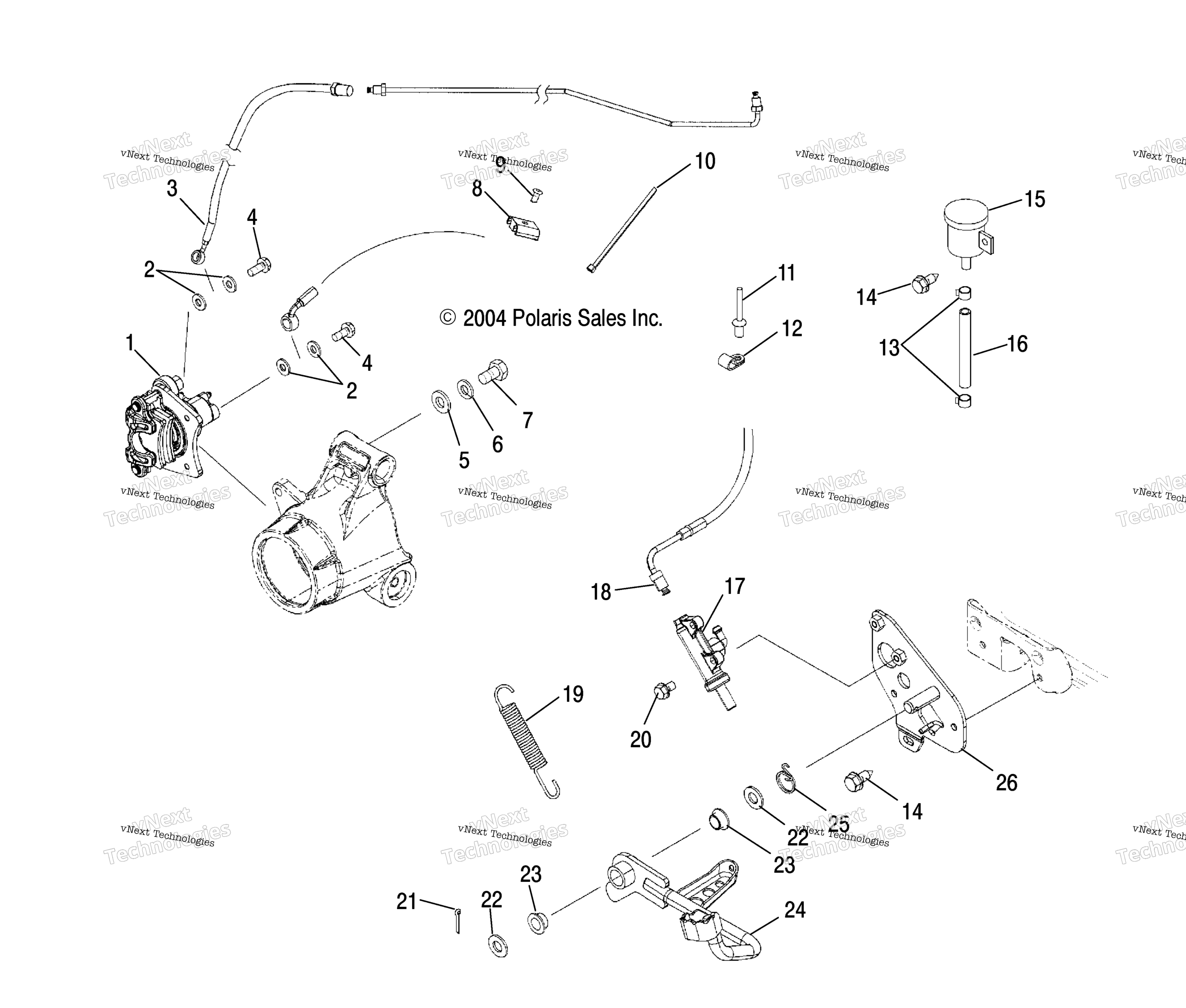 Master Cylinder, задний & Foot Pedal A05mh76ac / At / Au / Aw