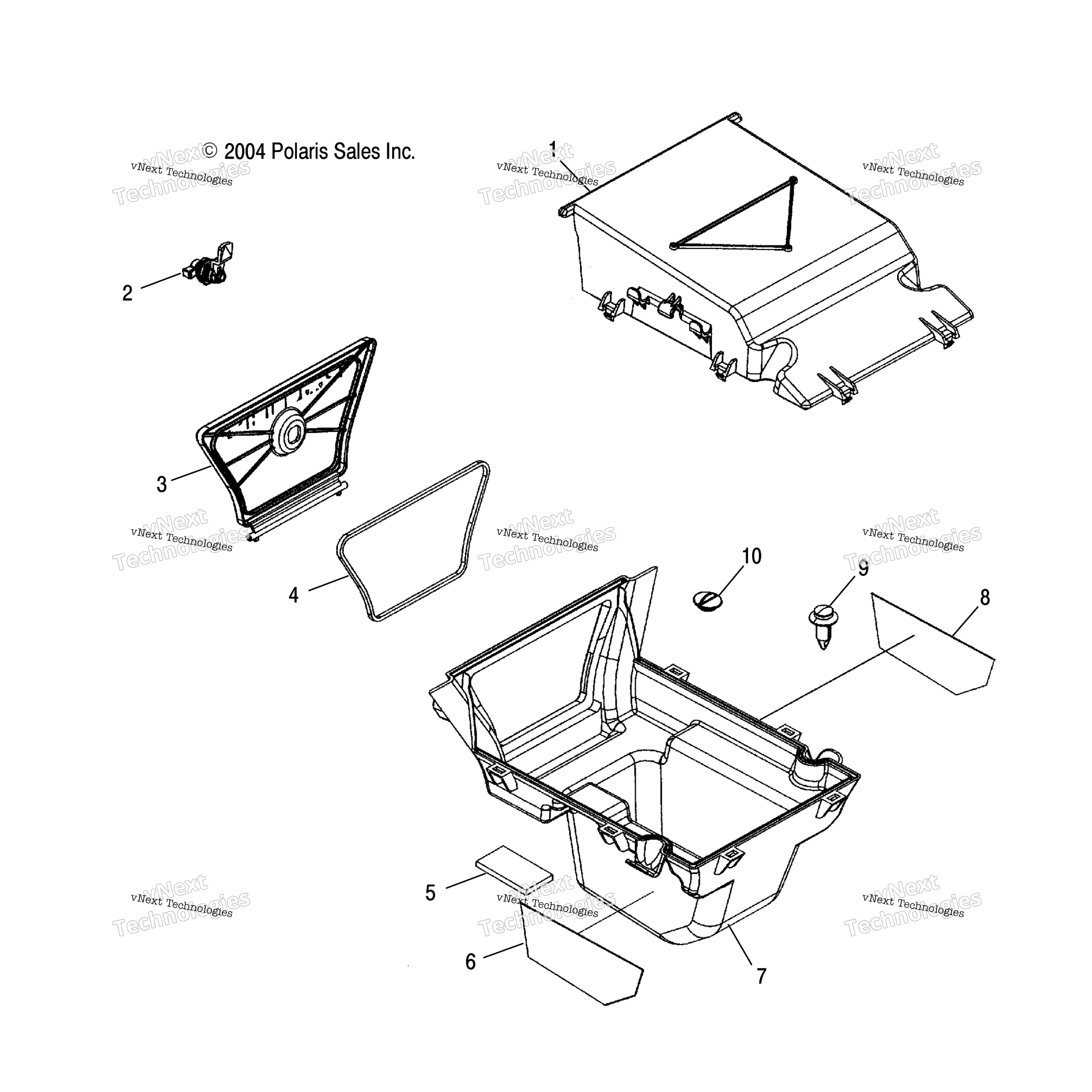 Storage Box, задний A05mh76ac / At / Au / Aw