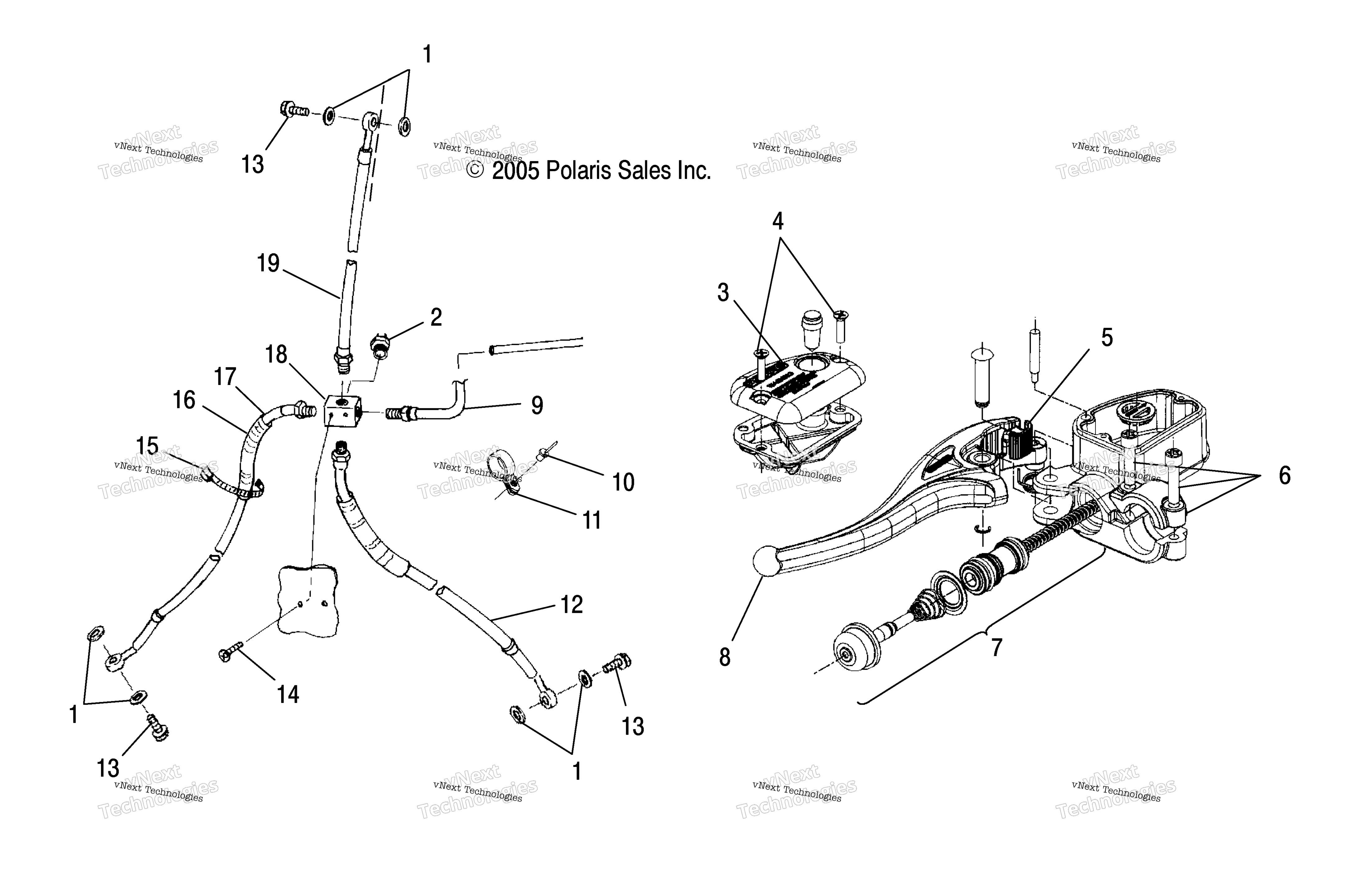 Органы управления Master Cylinder/Brake Line /Ab/Ac
