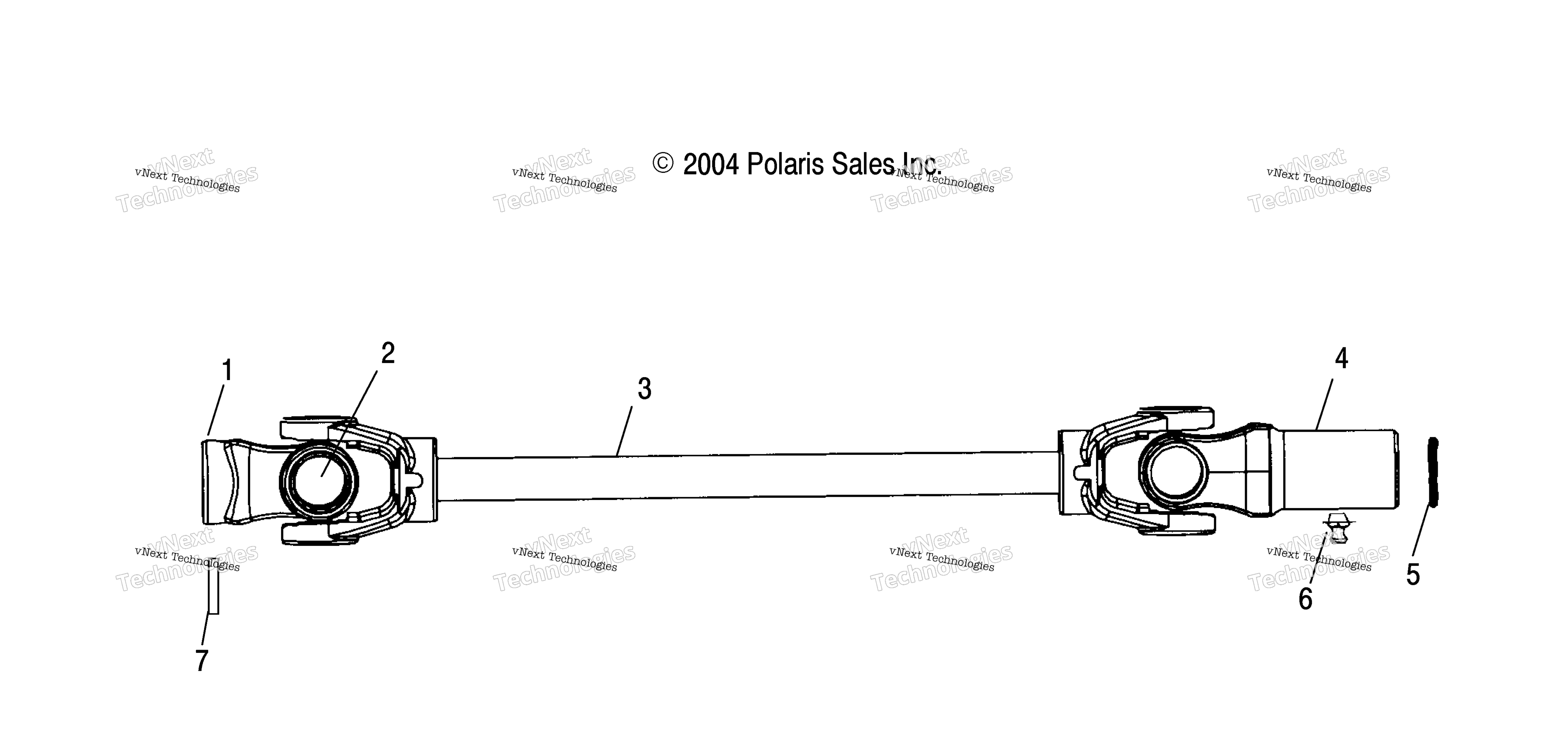 Prop Shaft, передний / Ab / Ac