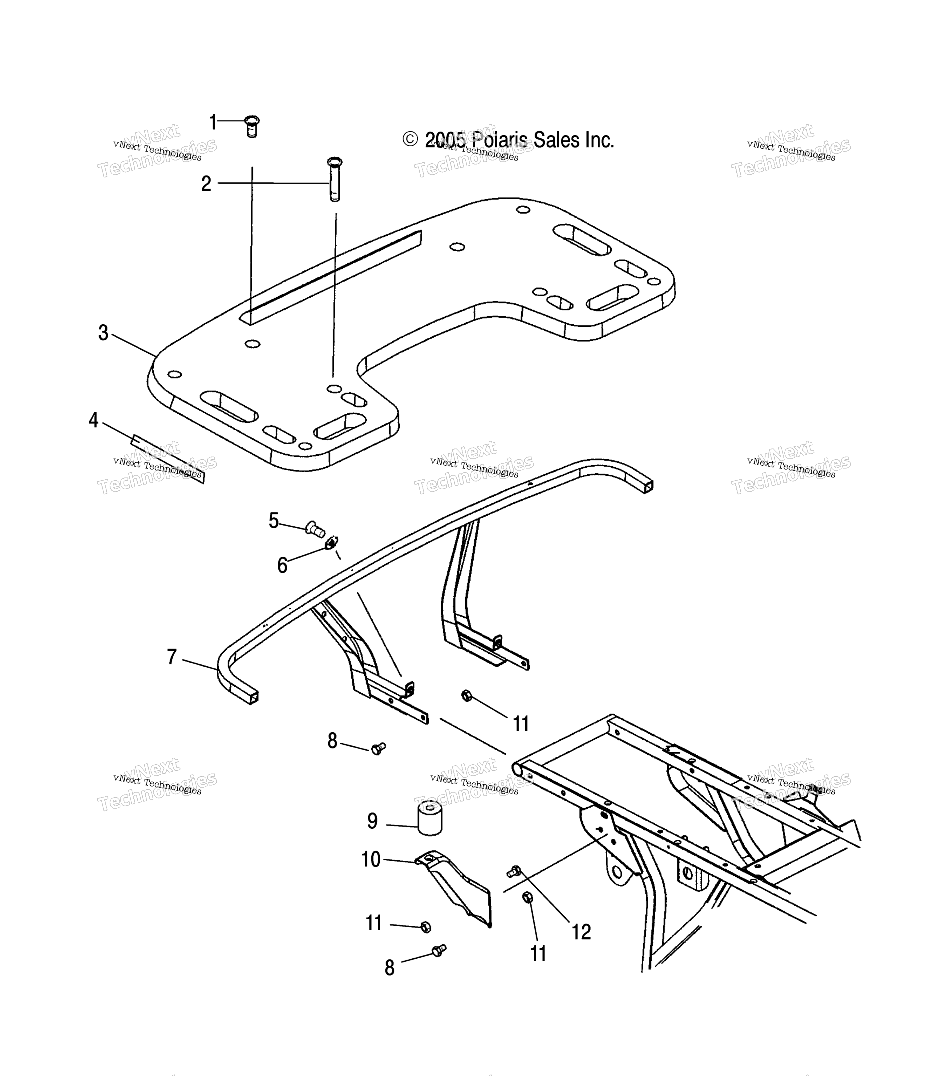 полка Mounting, задний / Ab / Ac
