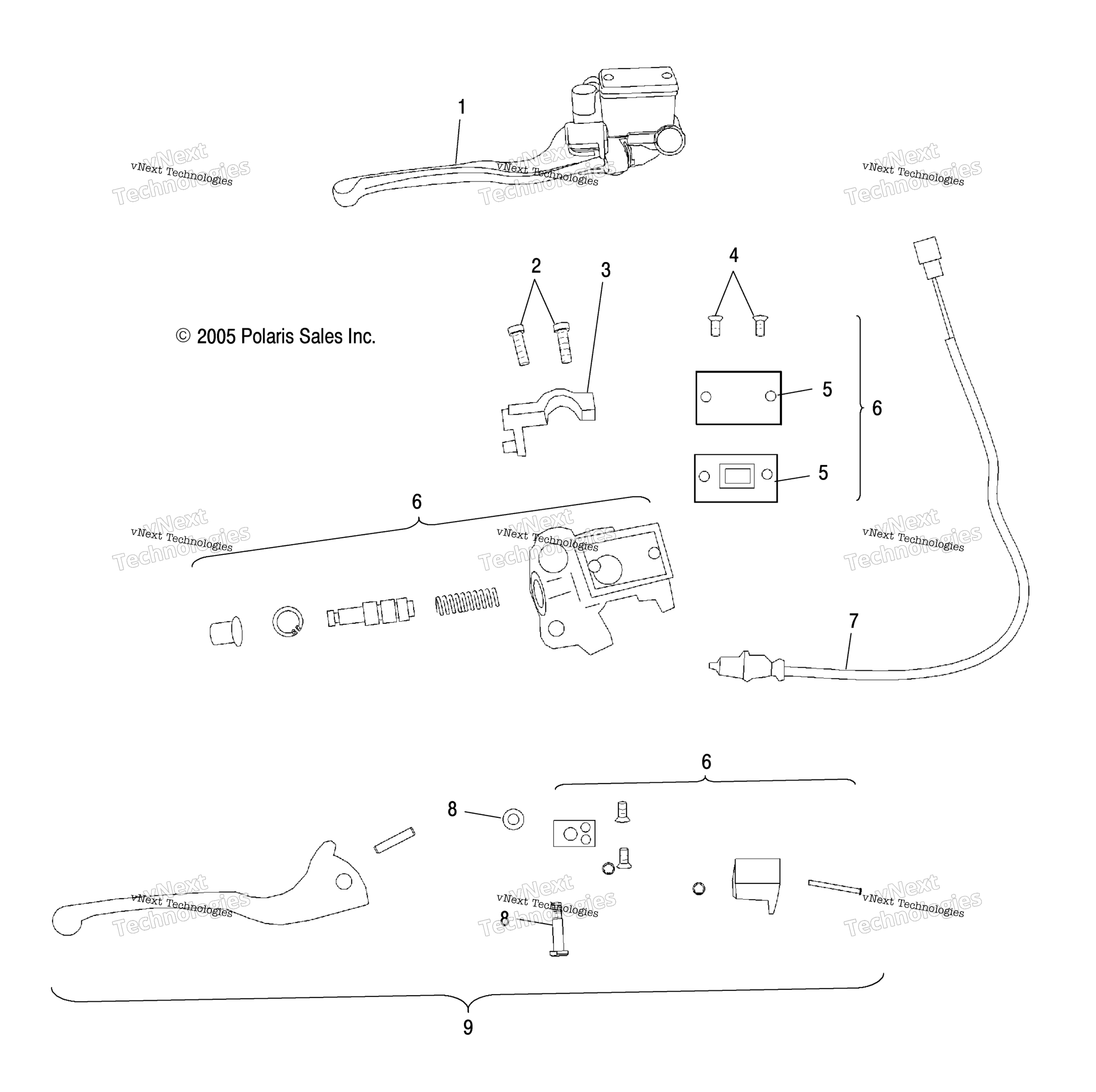 Master Cylinder, Brake, передний