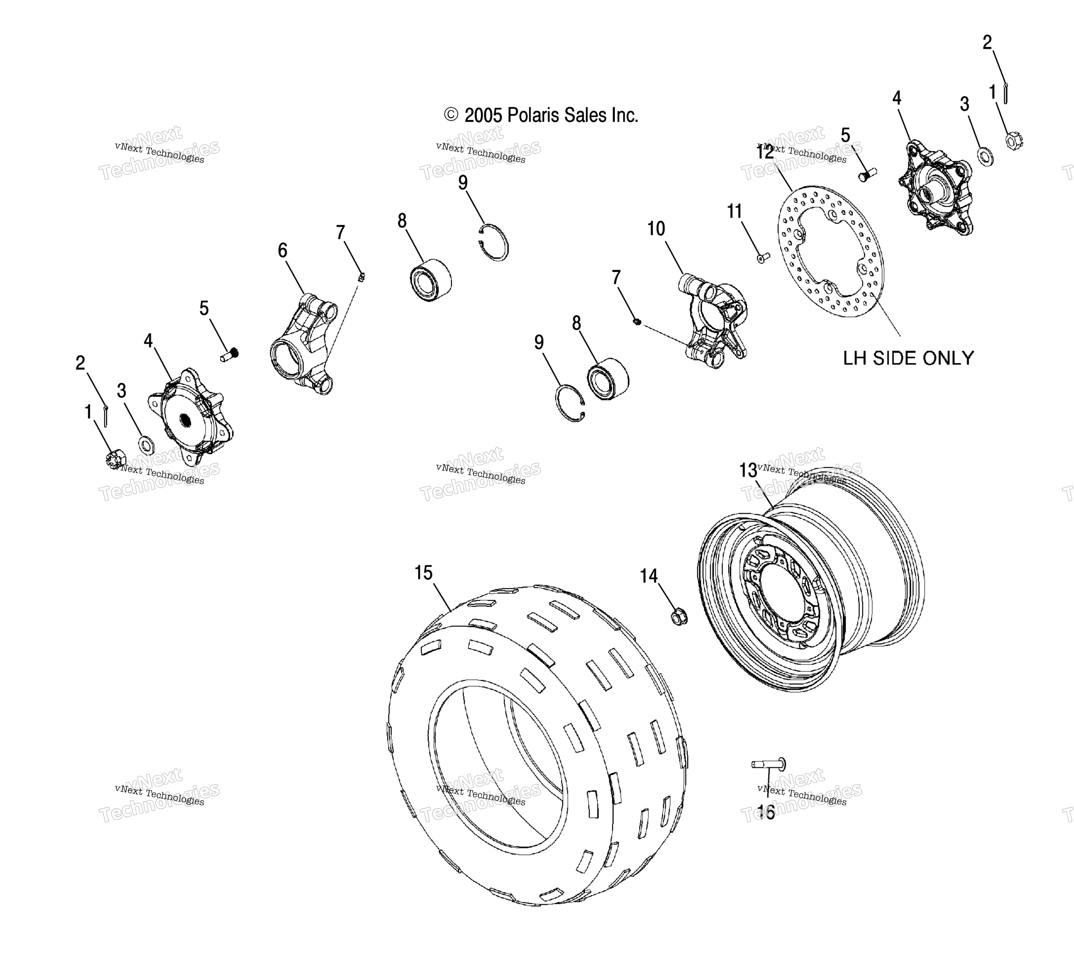 Wheel, задний & Hub, задний / Ld27aa / Ab / Ac / Ad