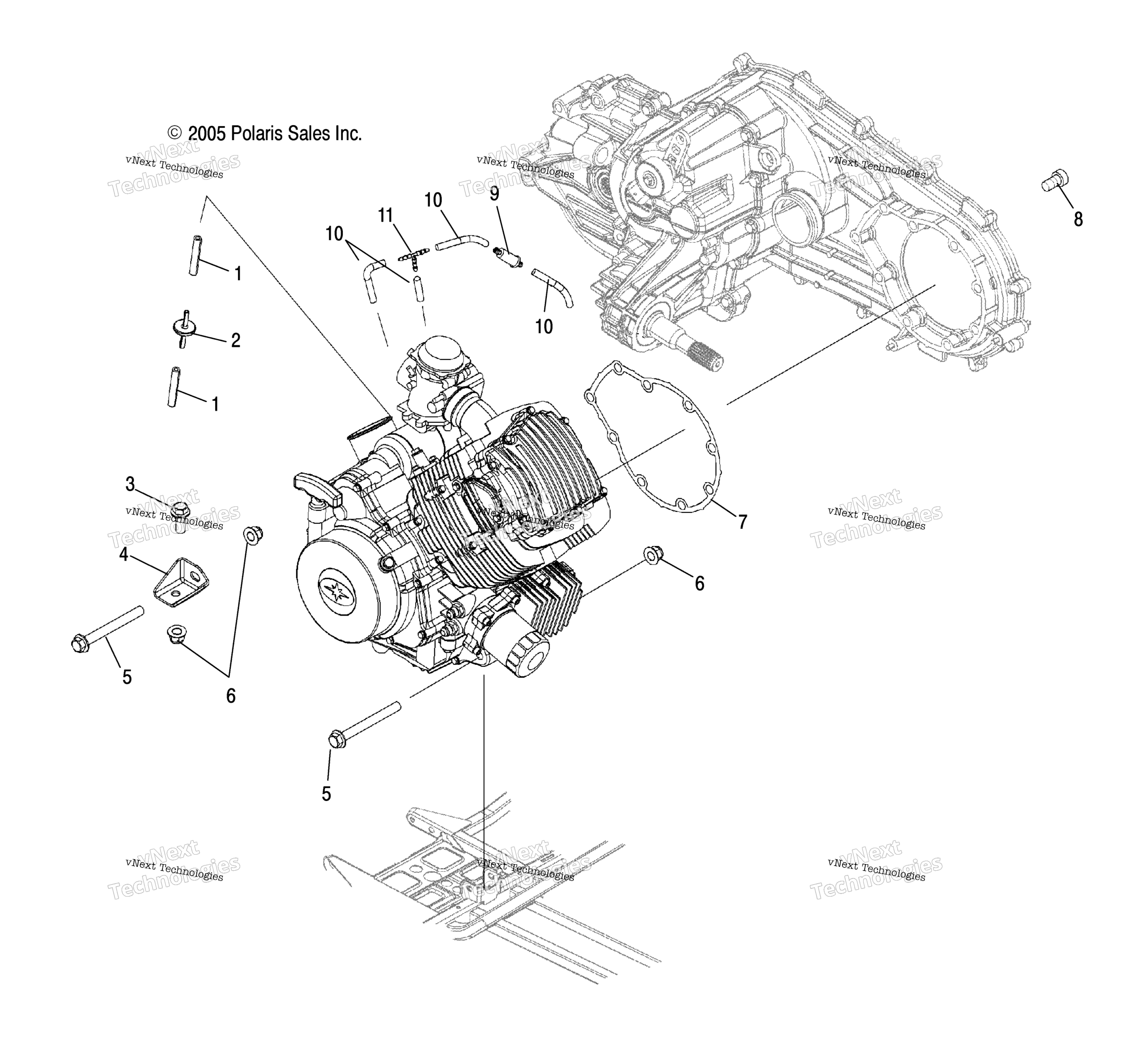 Двигатель Mounting /Ld27fb