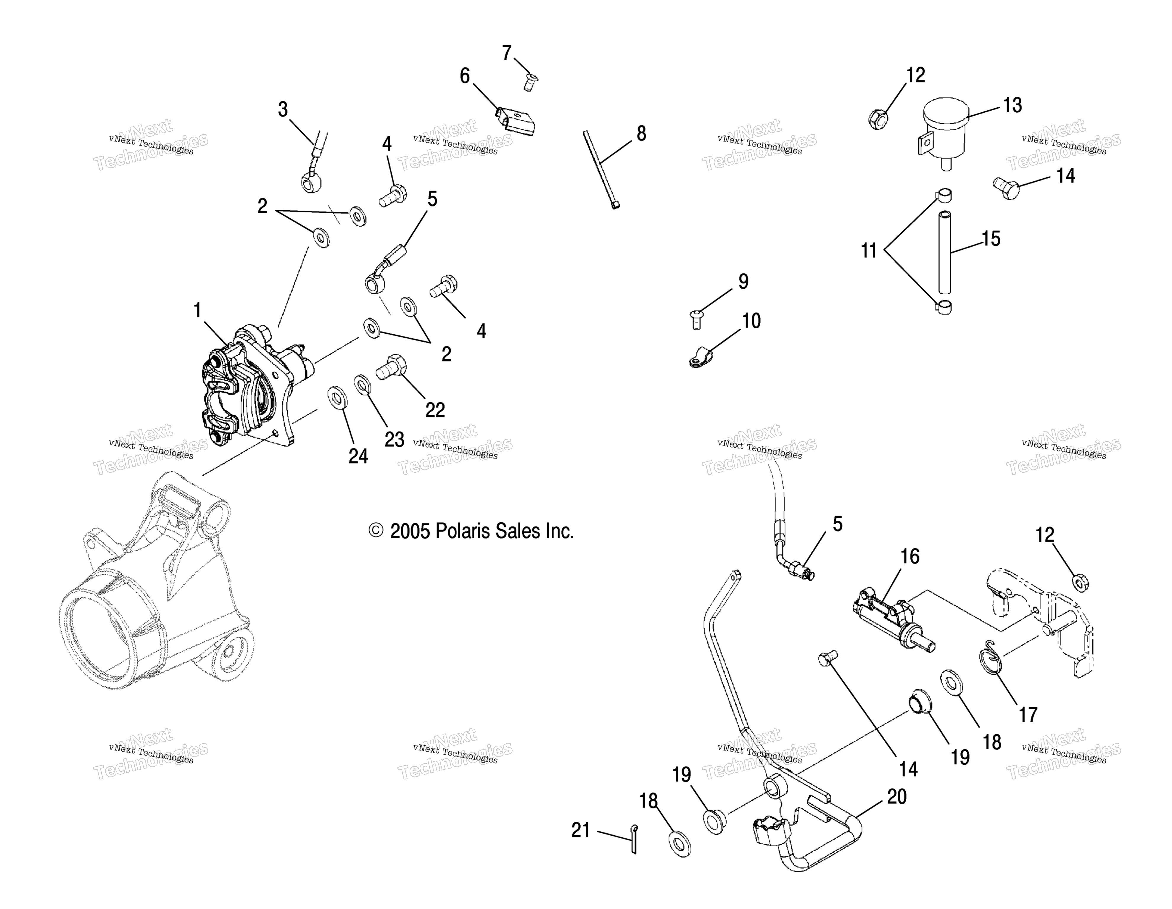 Master Cylinder, задний / Foot Pedal A06mh46 All Options