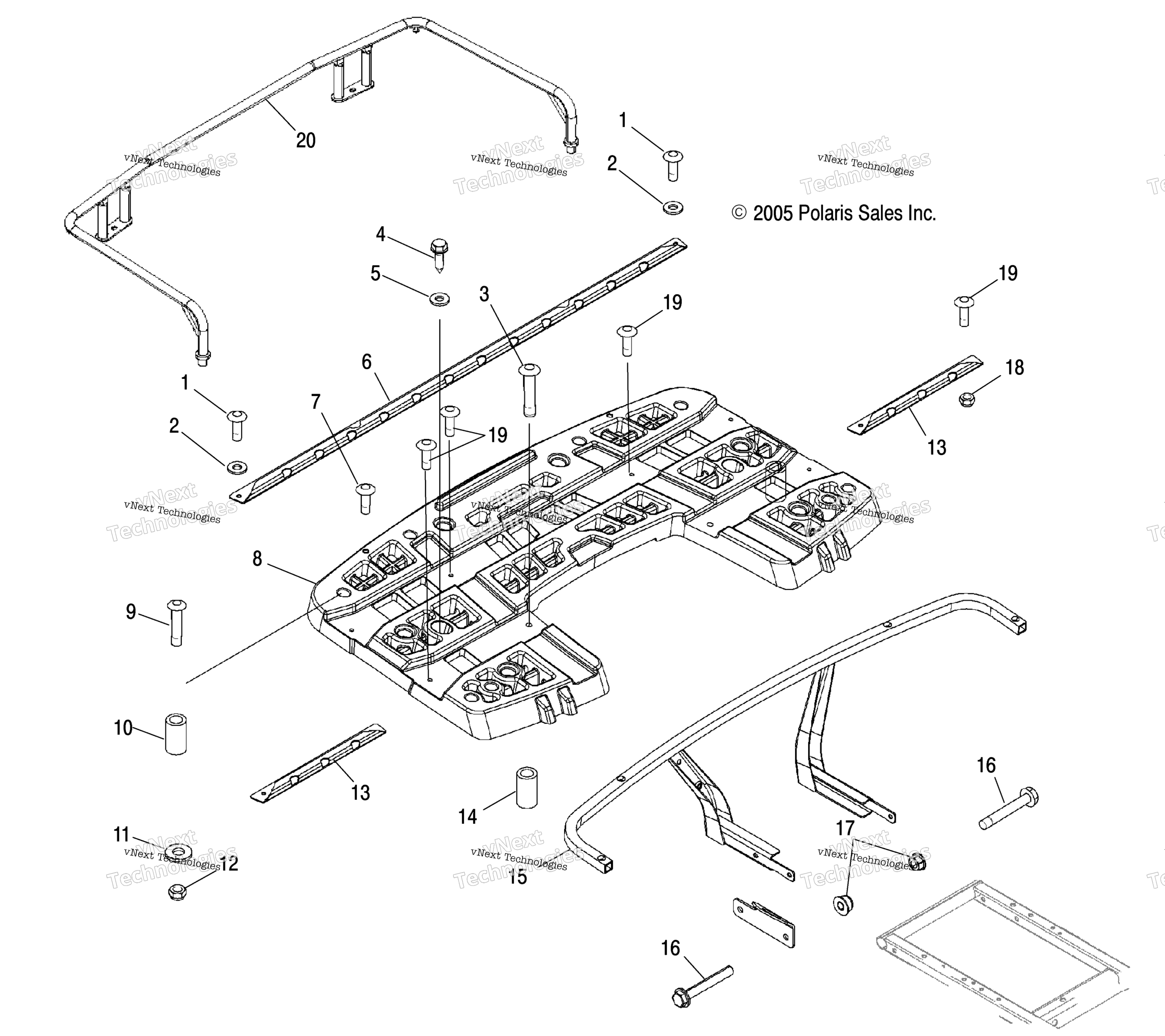 полка Mounting, задний A06mh46 All Options