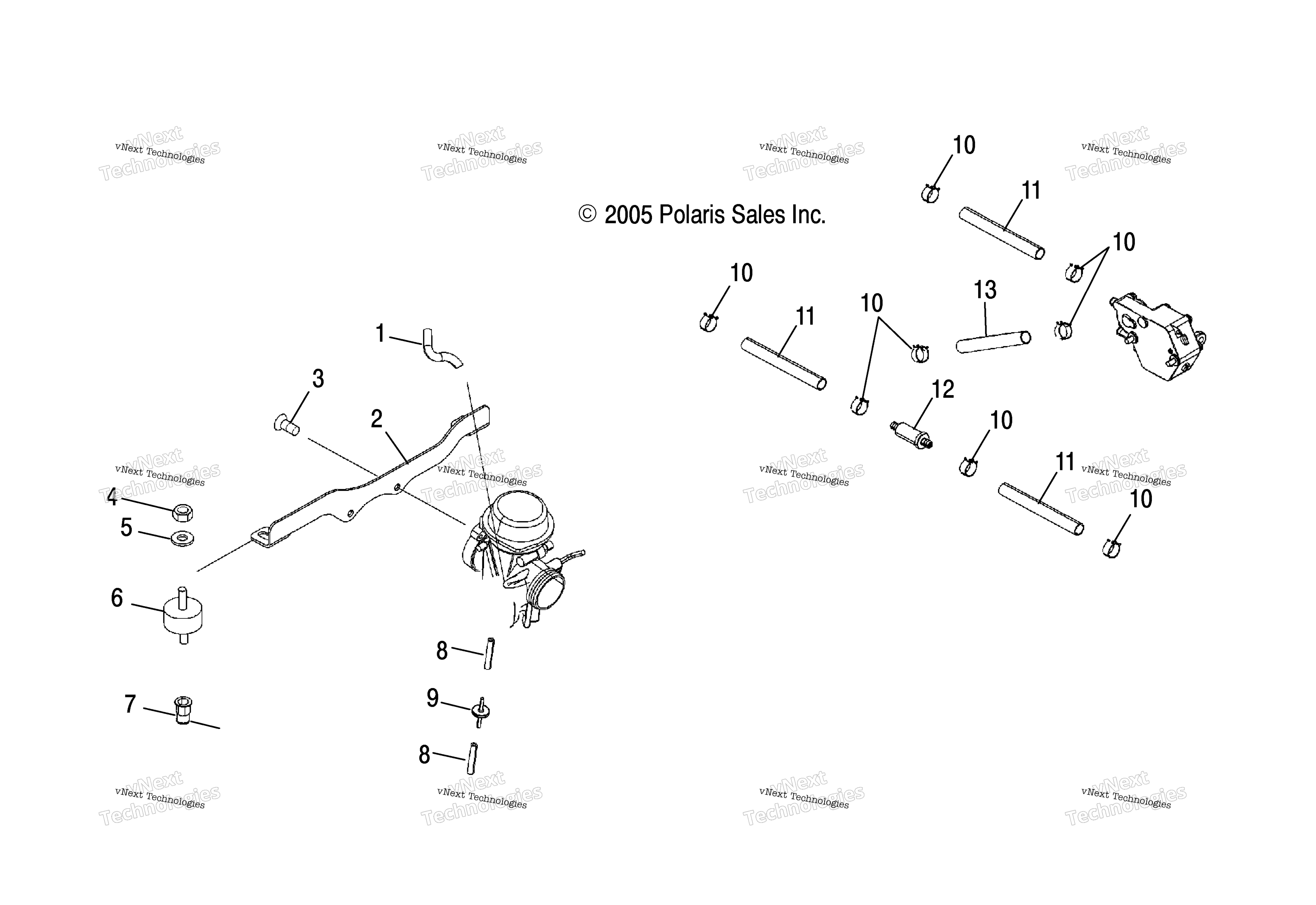 Карбюратор Mounting & Fuel Pump/Lines /Ab/Ad/Af