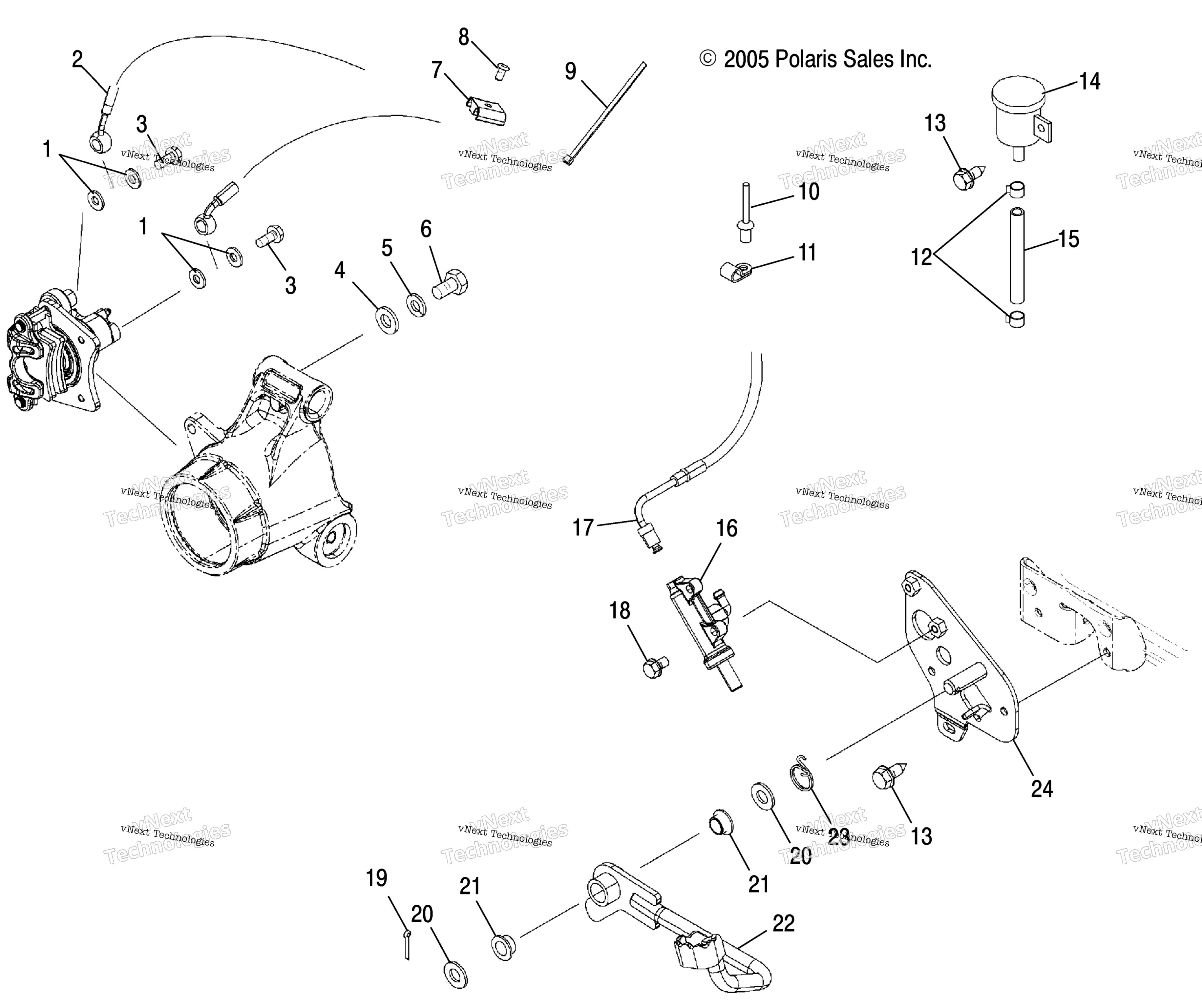 Master Cylinder, задний & Foot Pedal / At / Ax / Ay / Az
