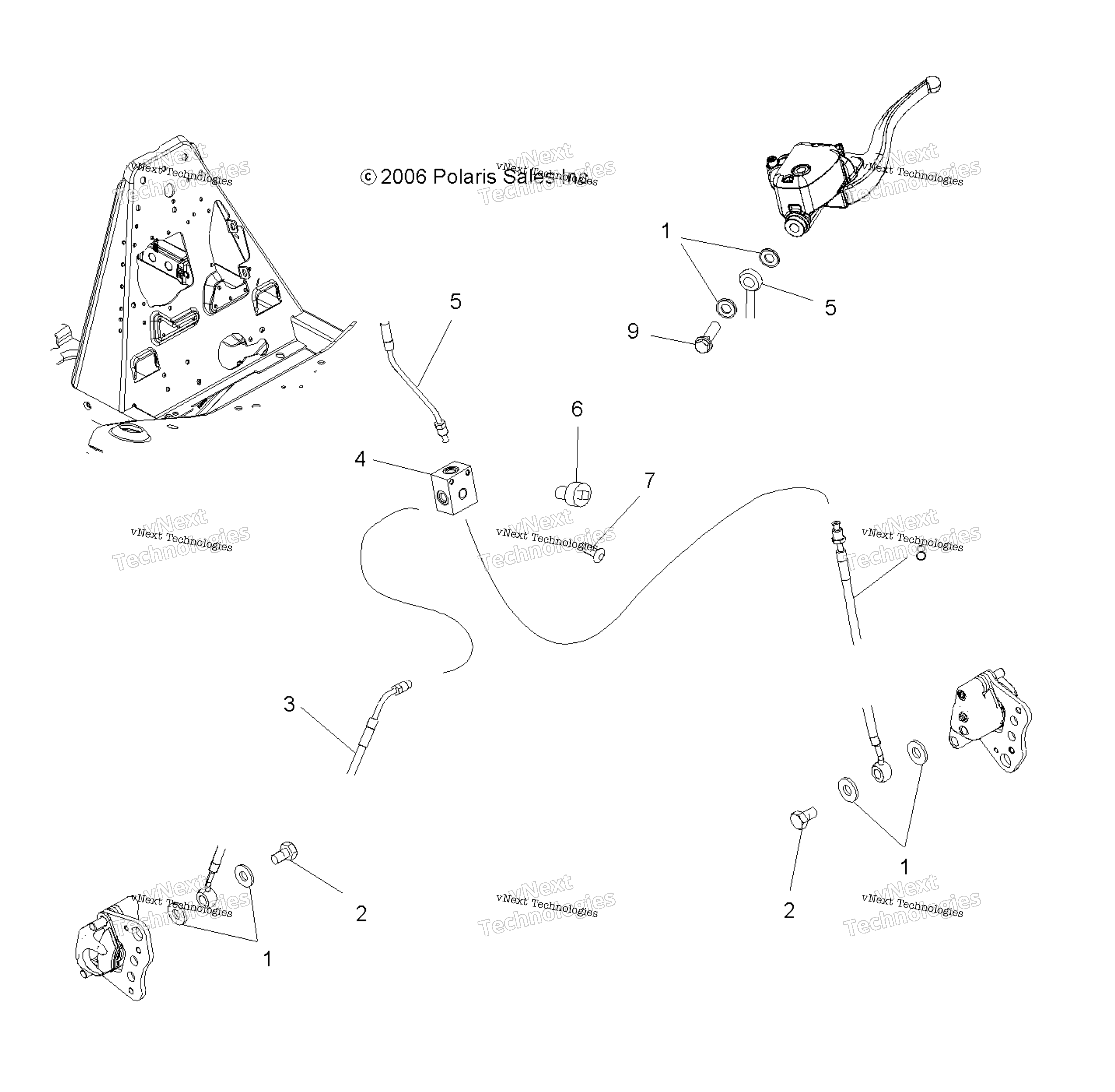 Тормоз Lines, Front /Aw