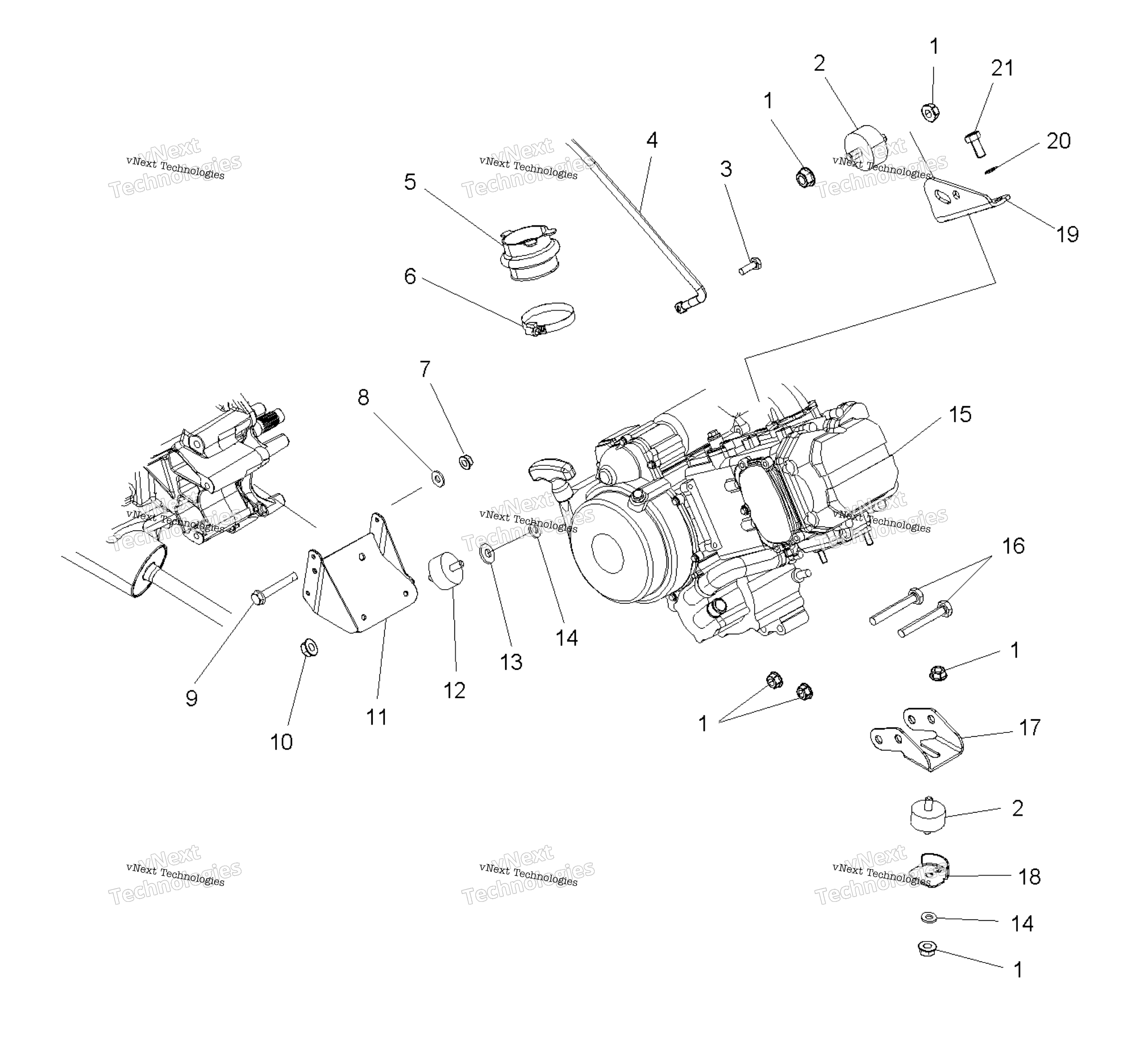 Двигатель Mounting /Aw