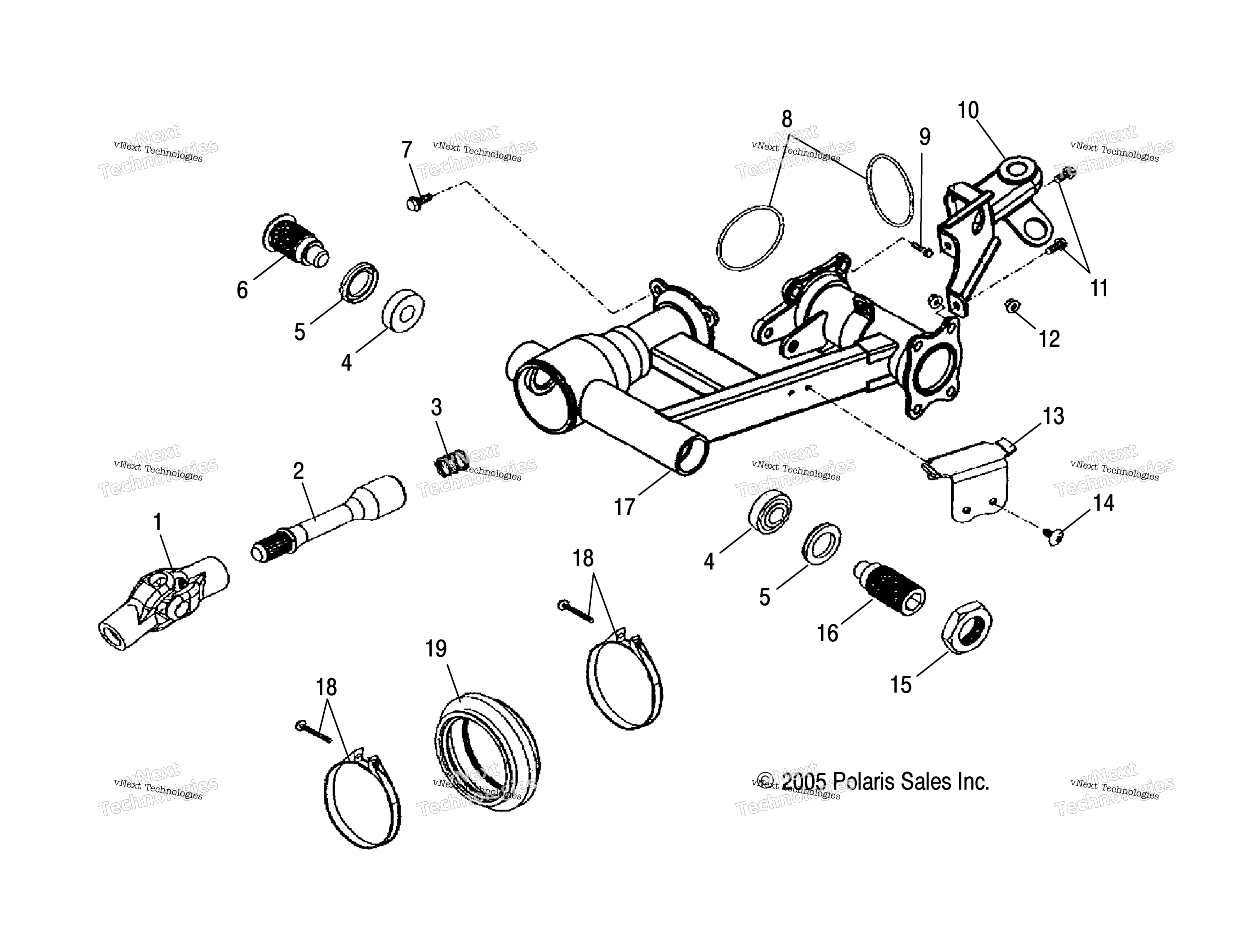 Swing Arm, задний / Eb