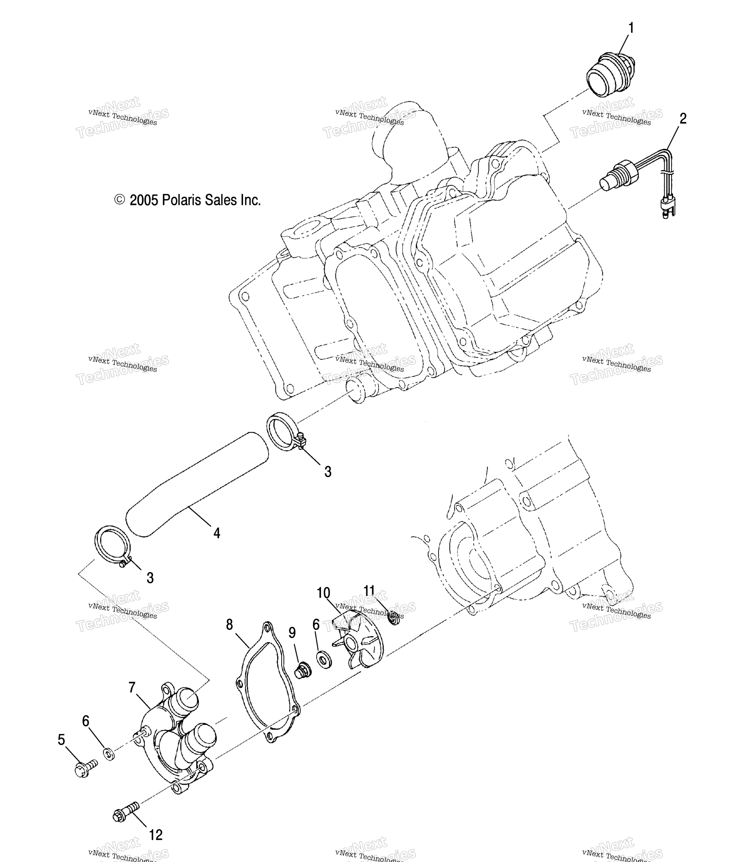 Engine, Water насос
