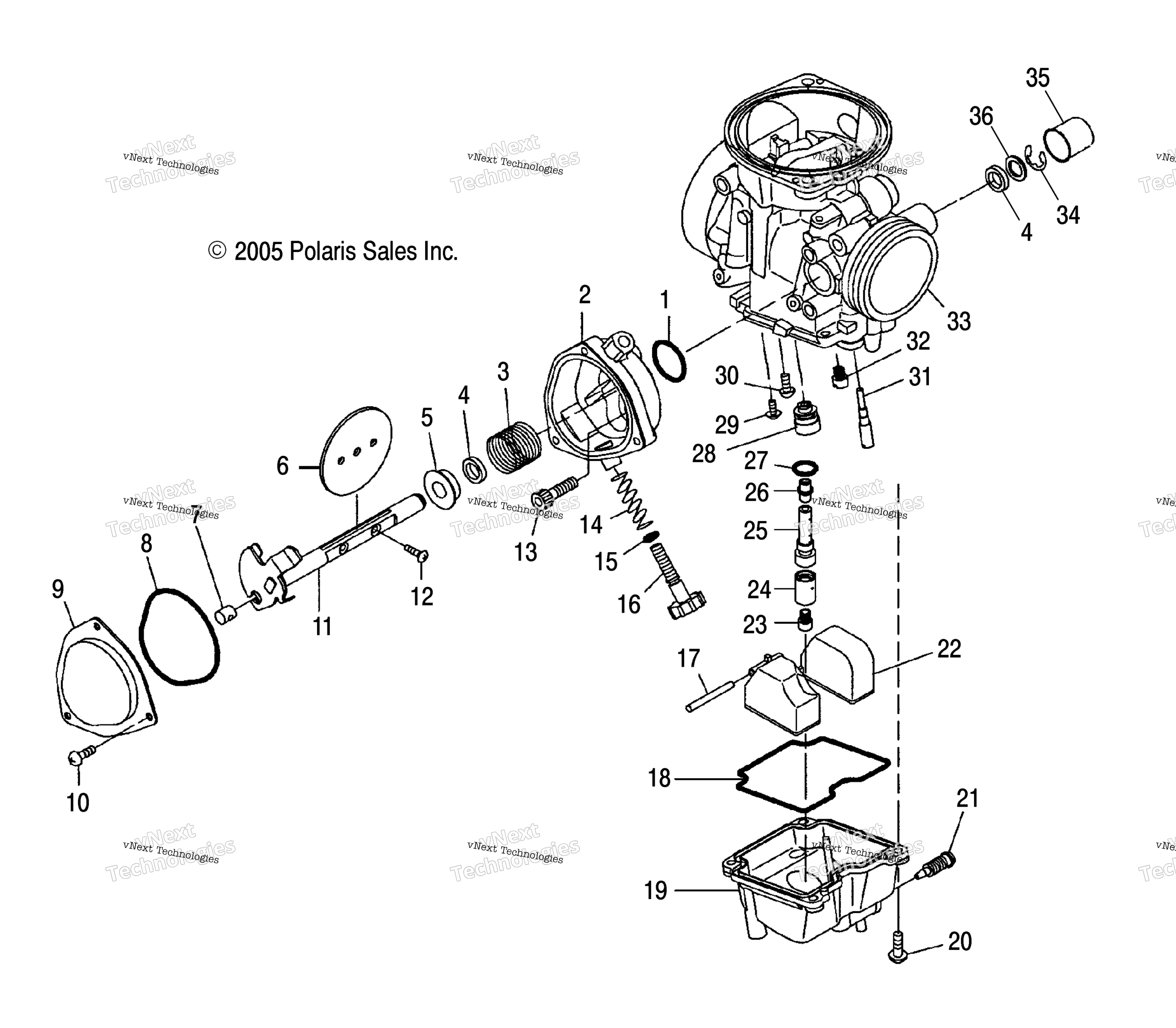 Engine, Carburetor, нижний