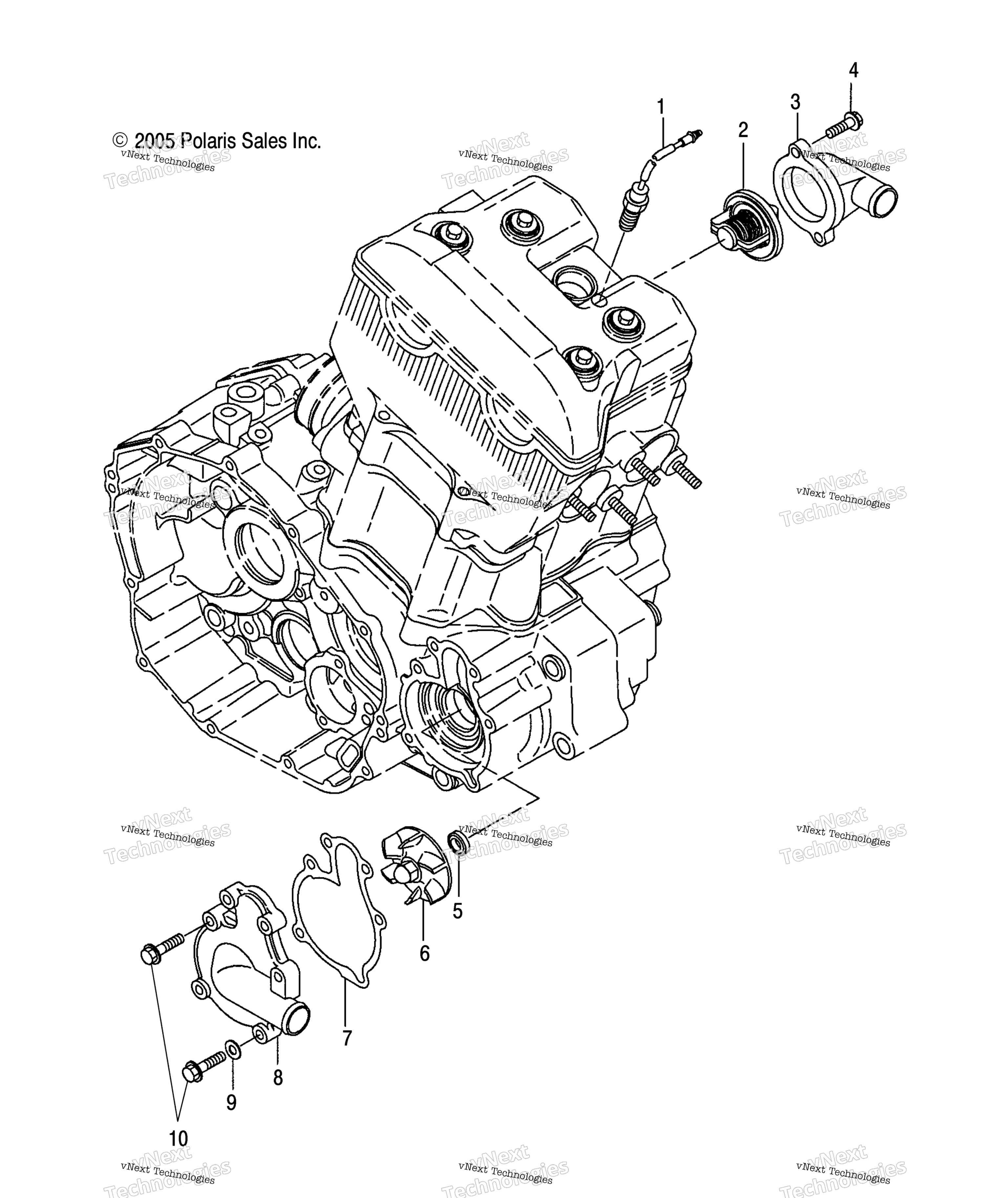Engine, Water насос