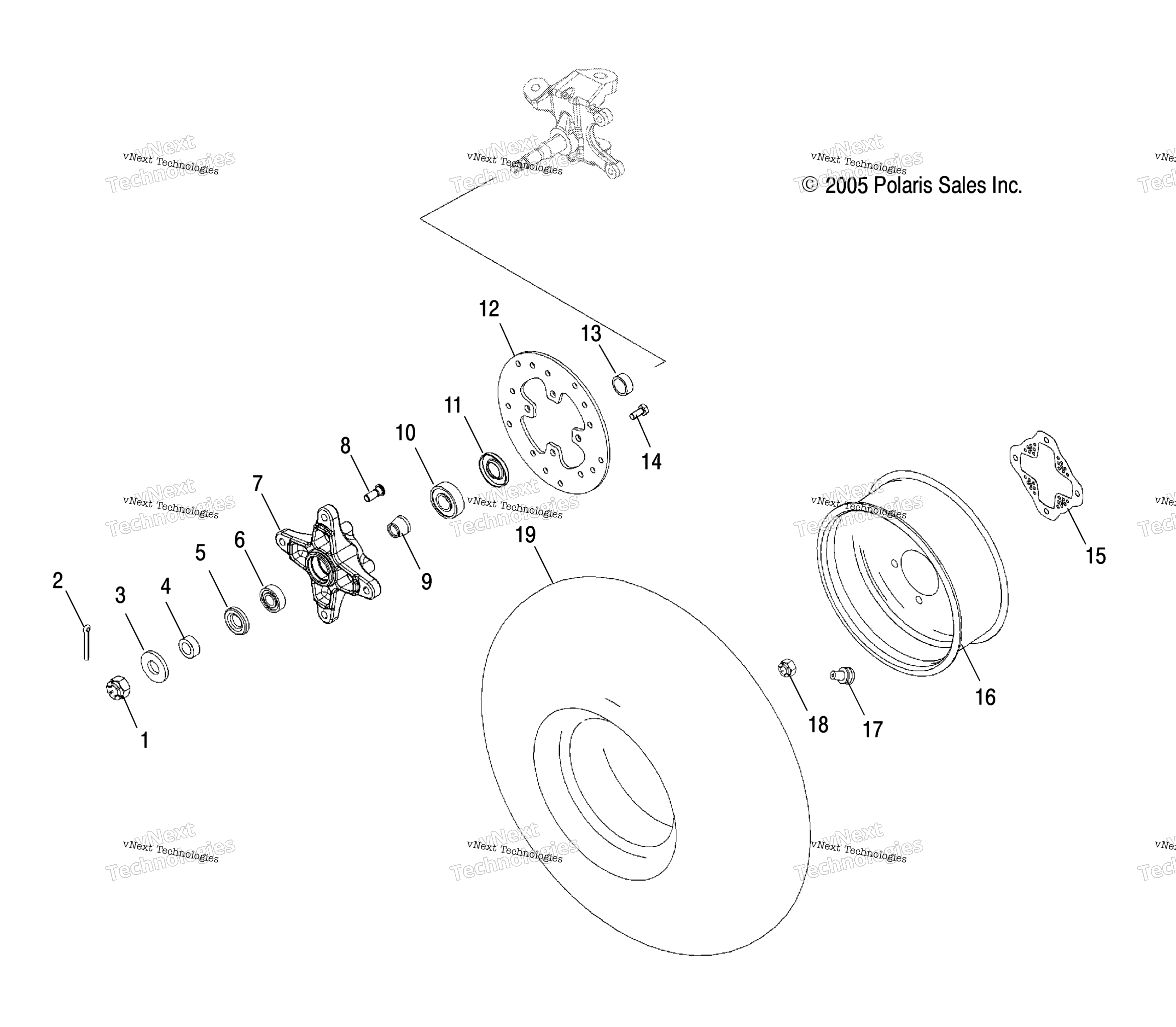 Hub, передний & Wheel, передний