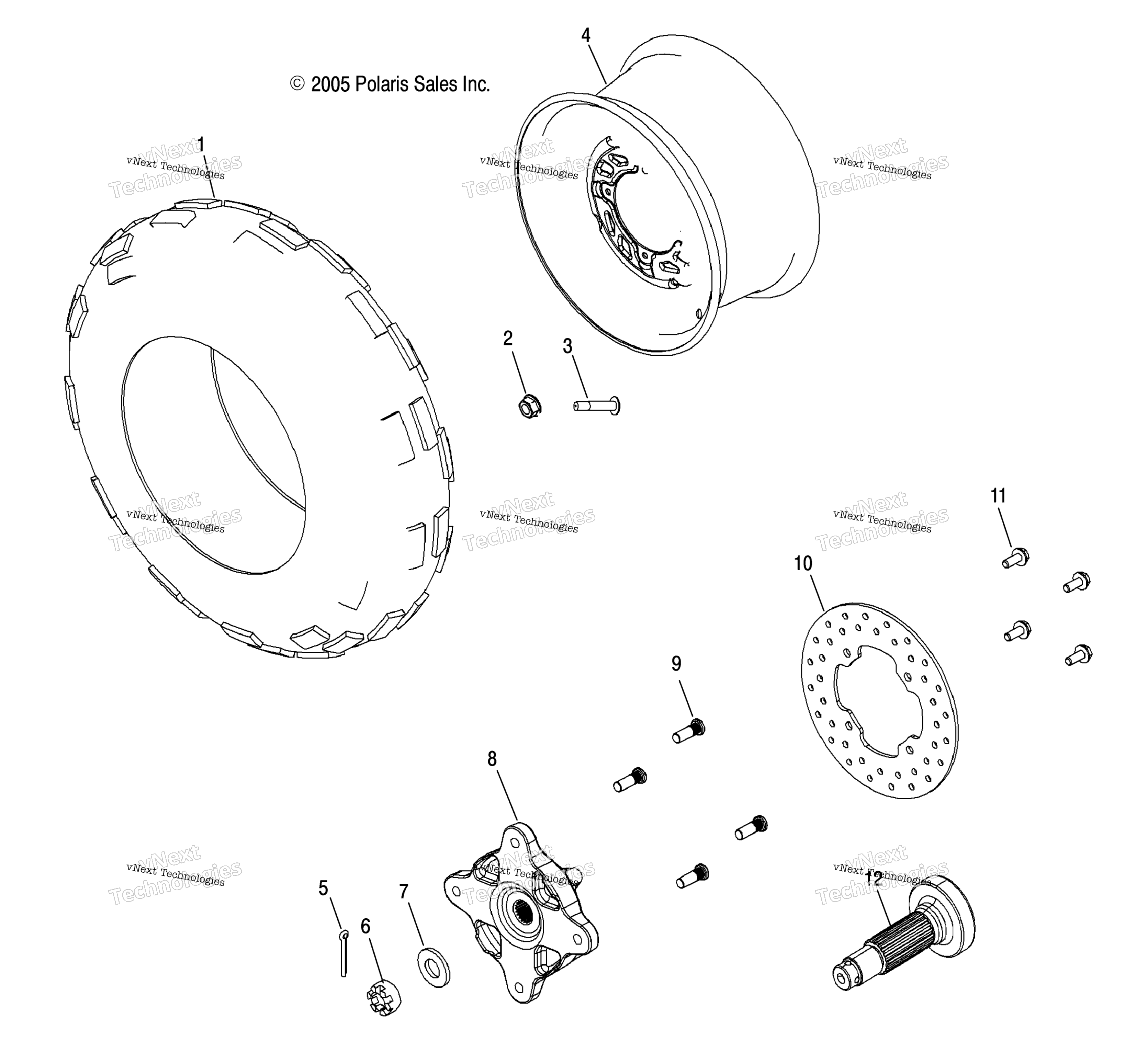 Wheel, передний & Hub, передний