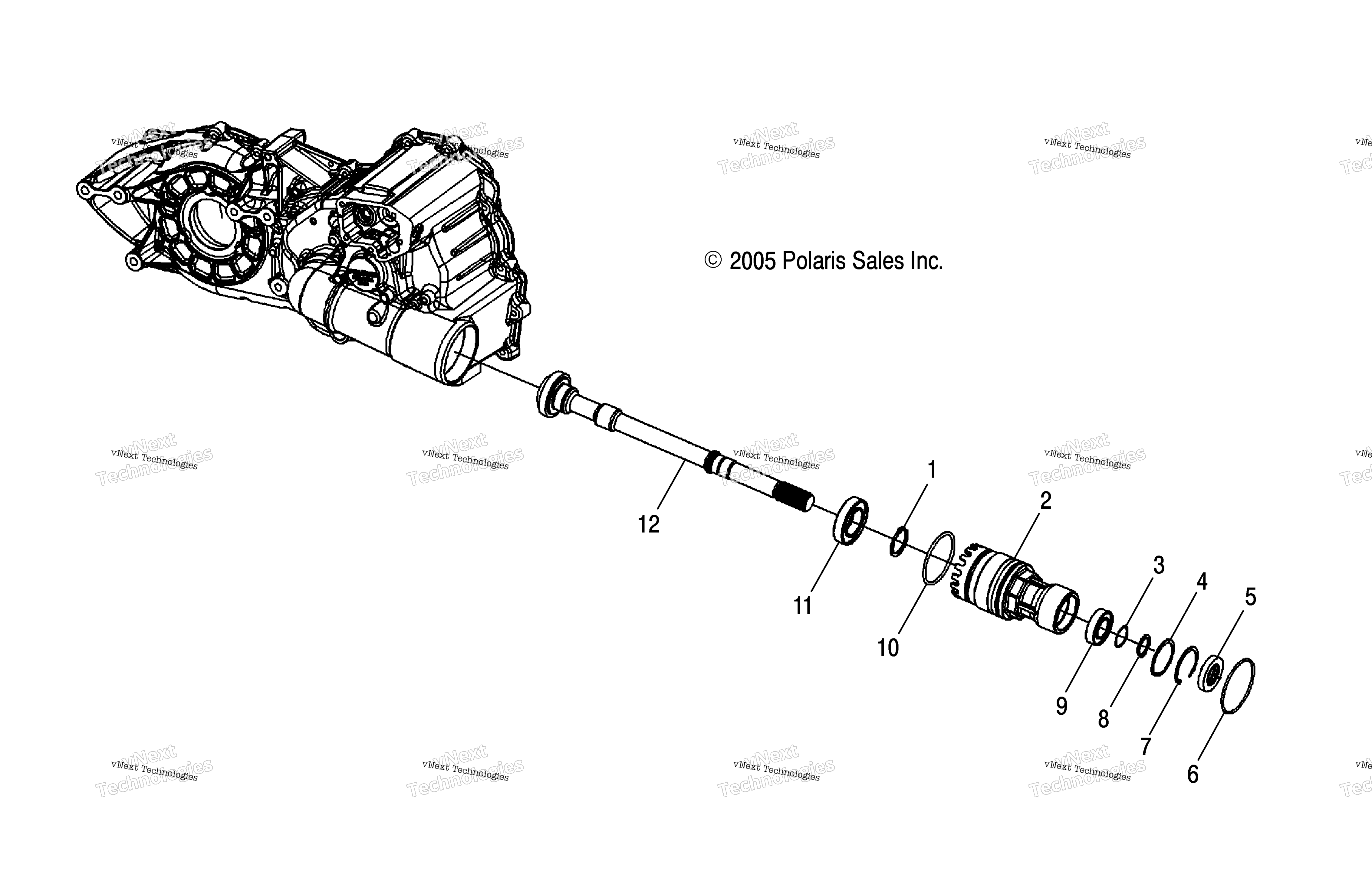 Transmission, Output Shaft, передний