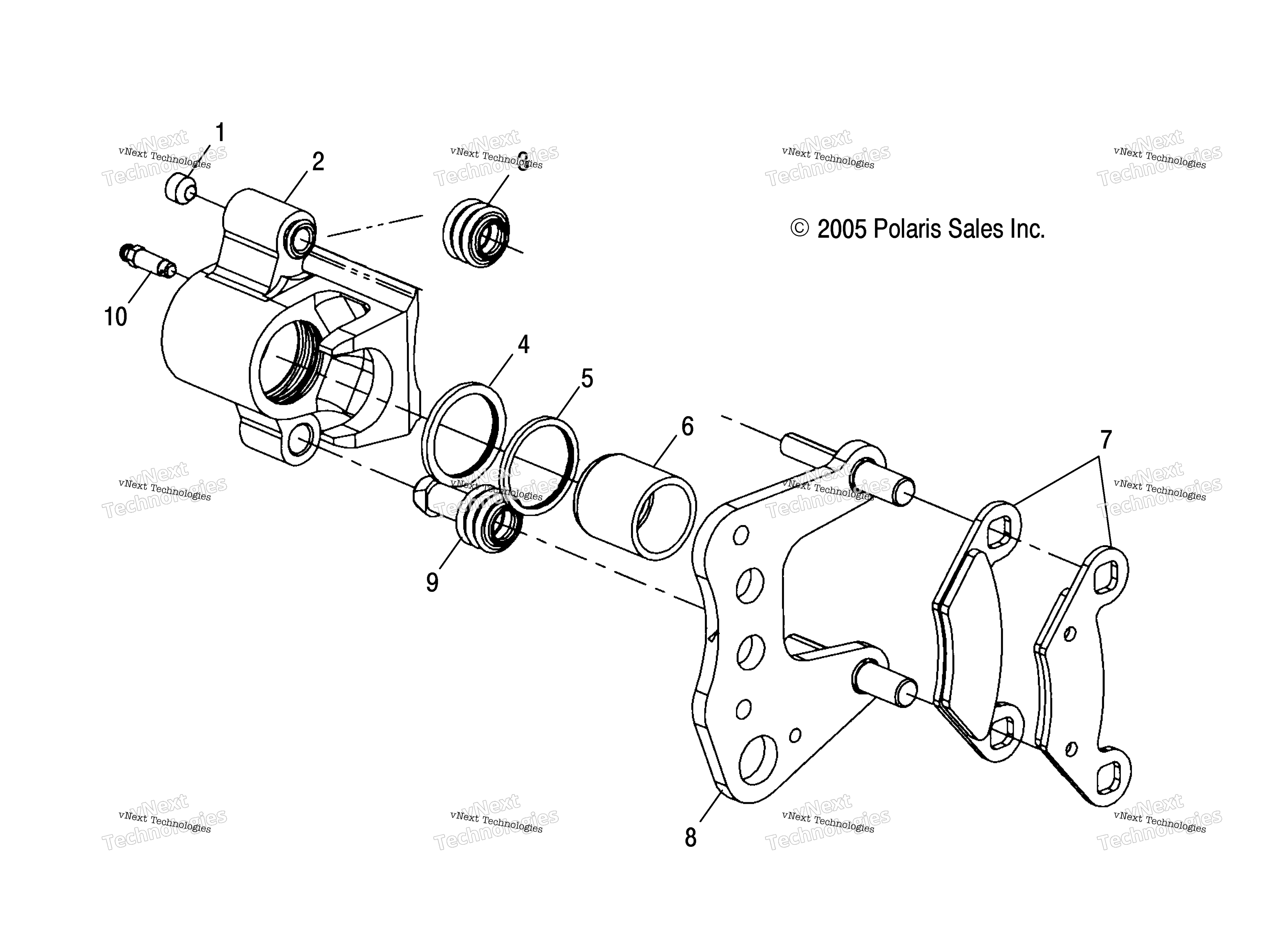 Тормоз Caliper, Front