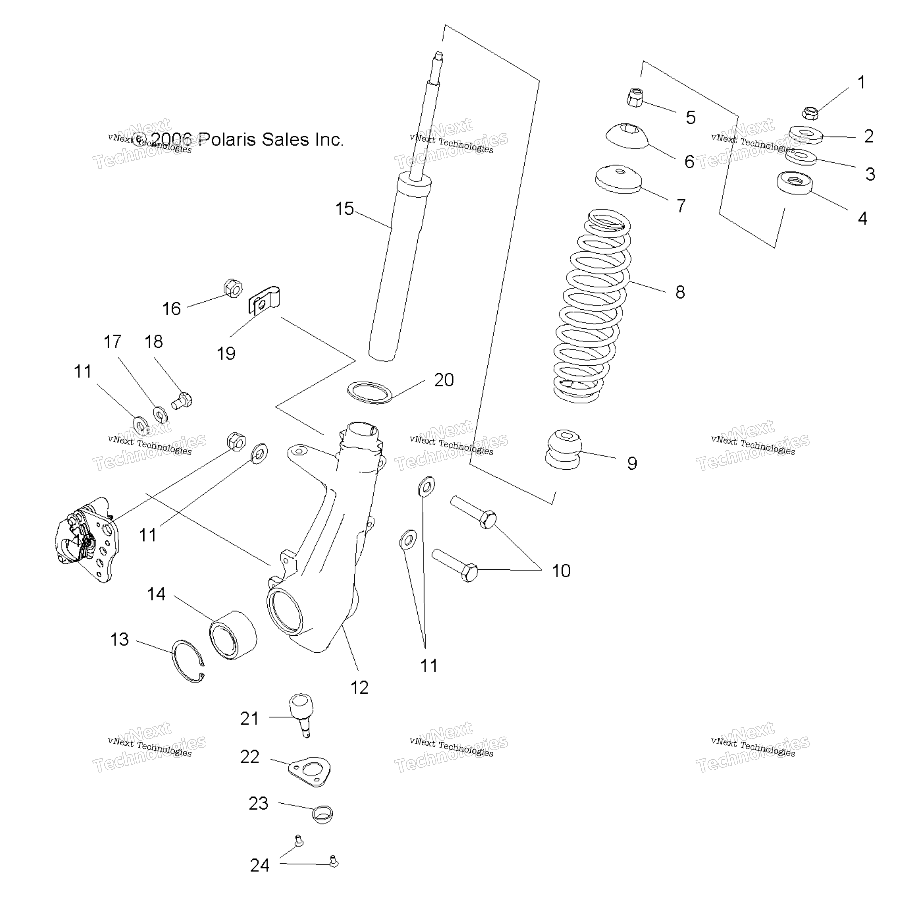 Suspension, Strut, передний
