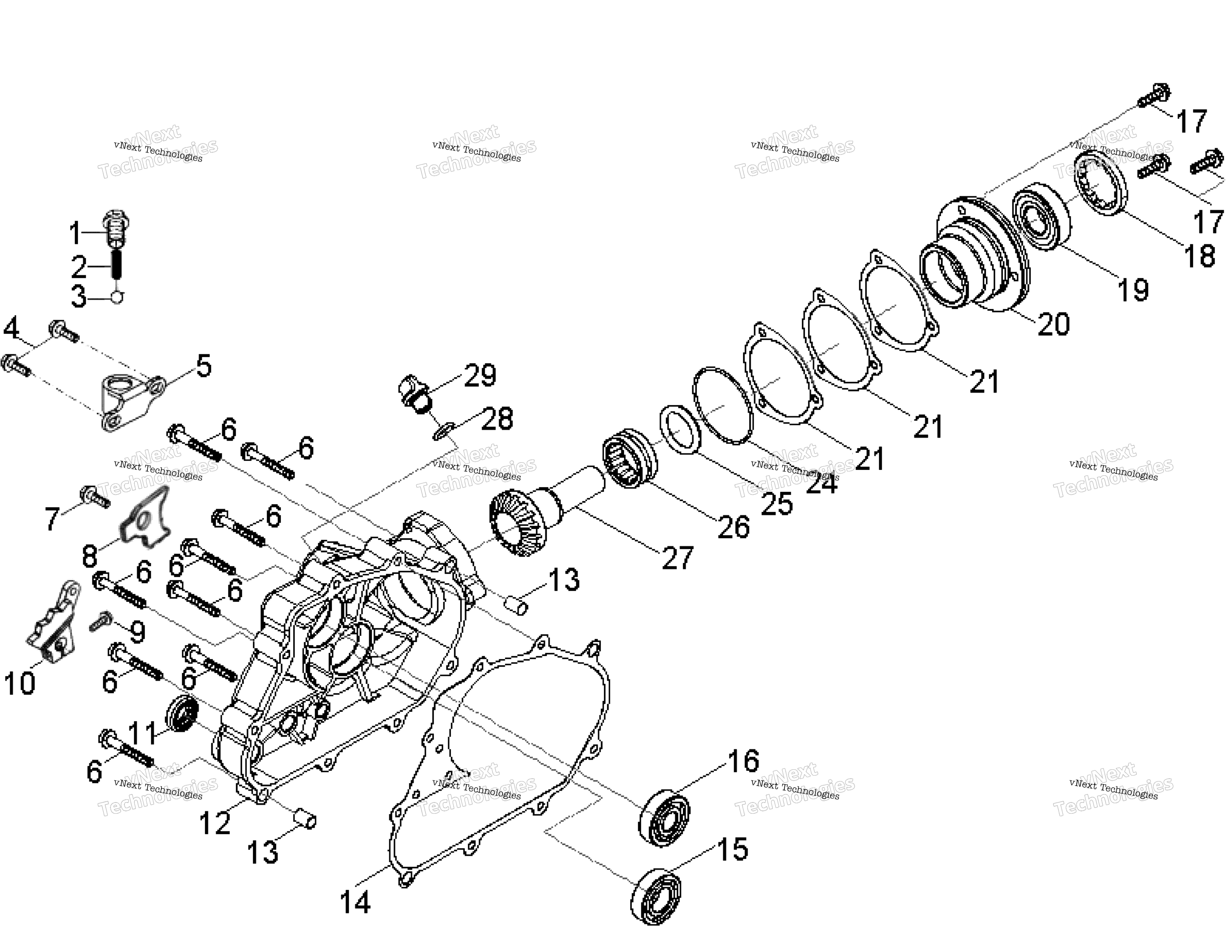 Привод Assembly, Rear