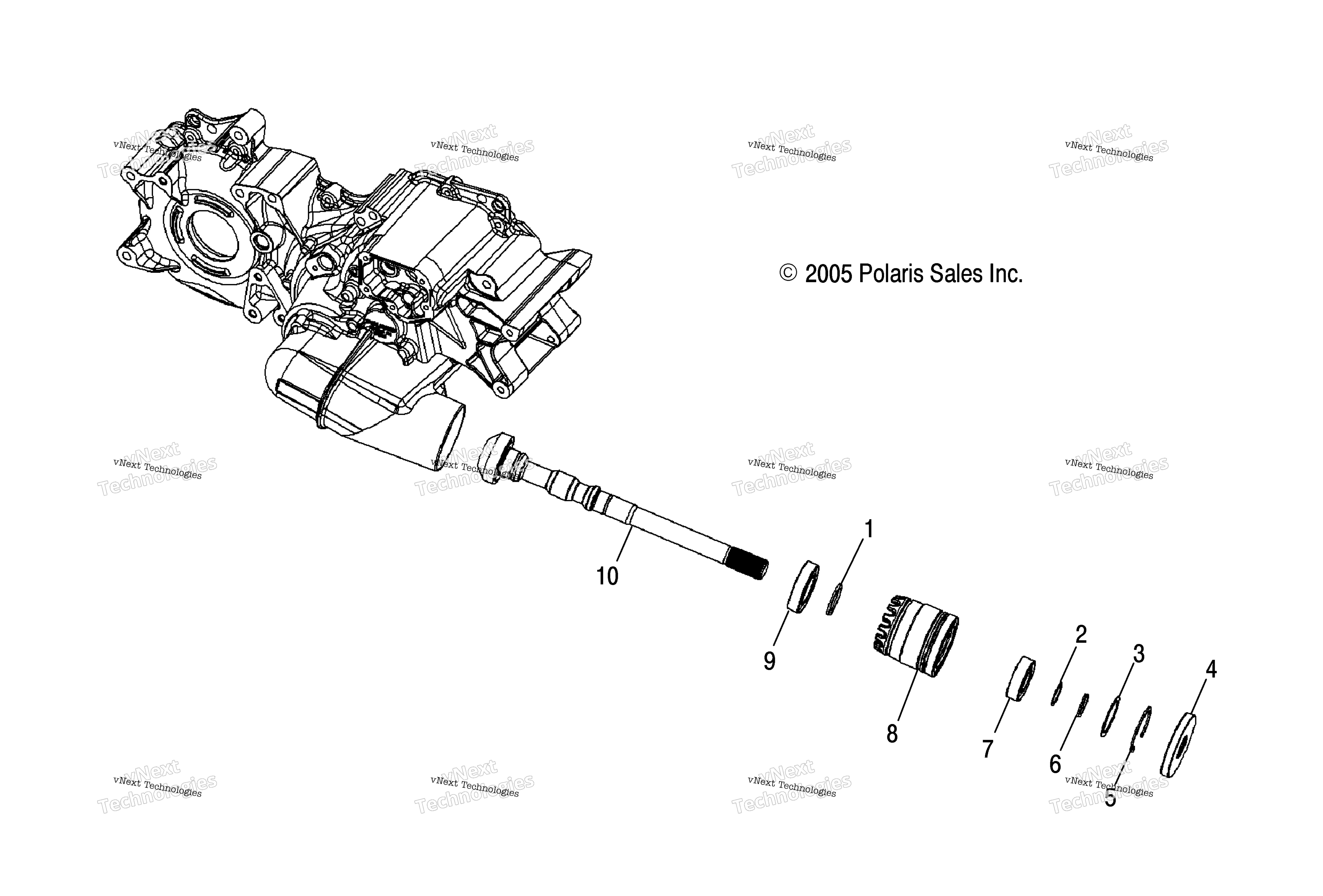 Transmission, Output Shaft, передний