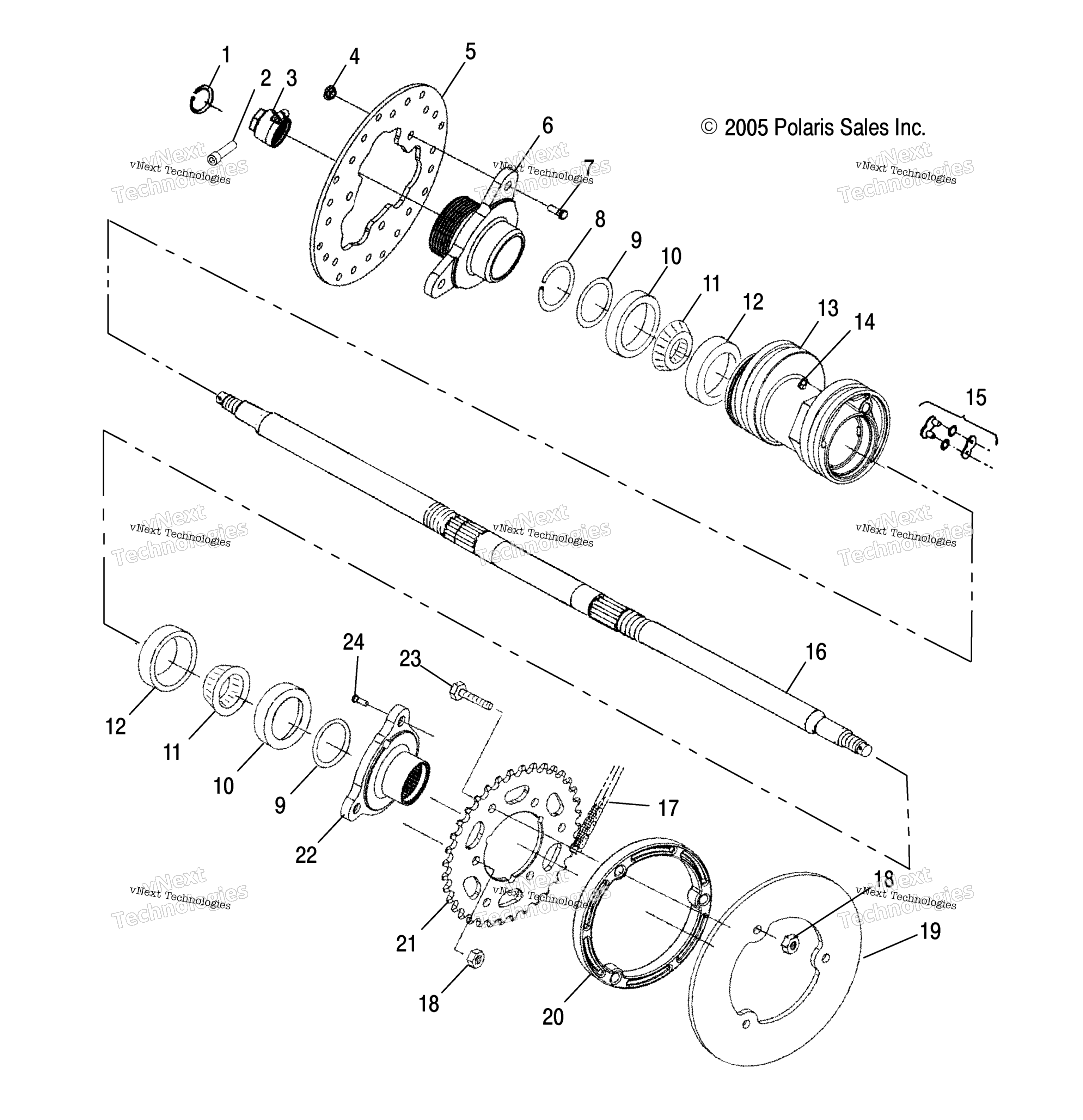 Привод Train, Rear Axle & Housing