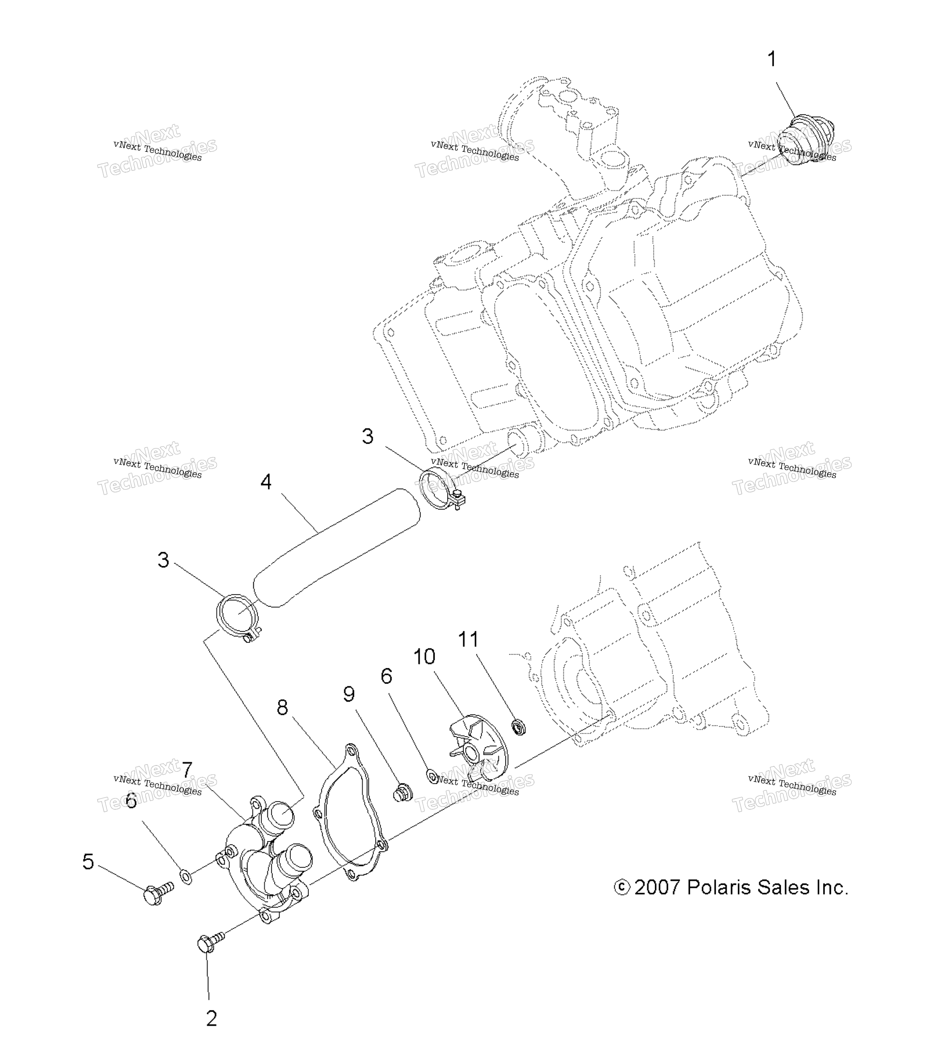Engine, Water насос