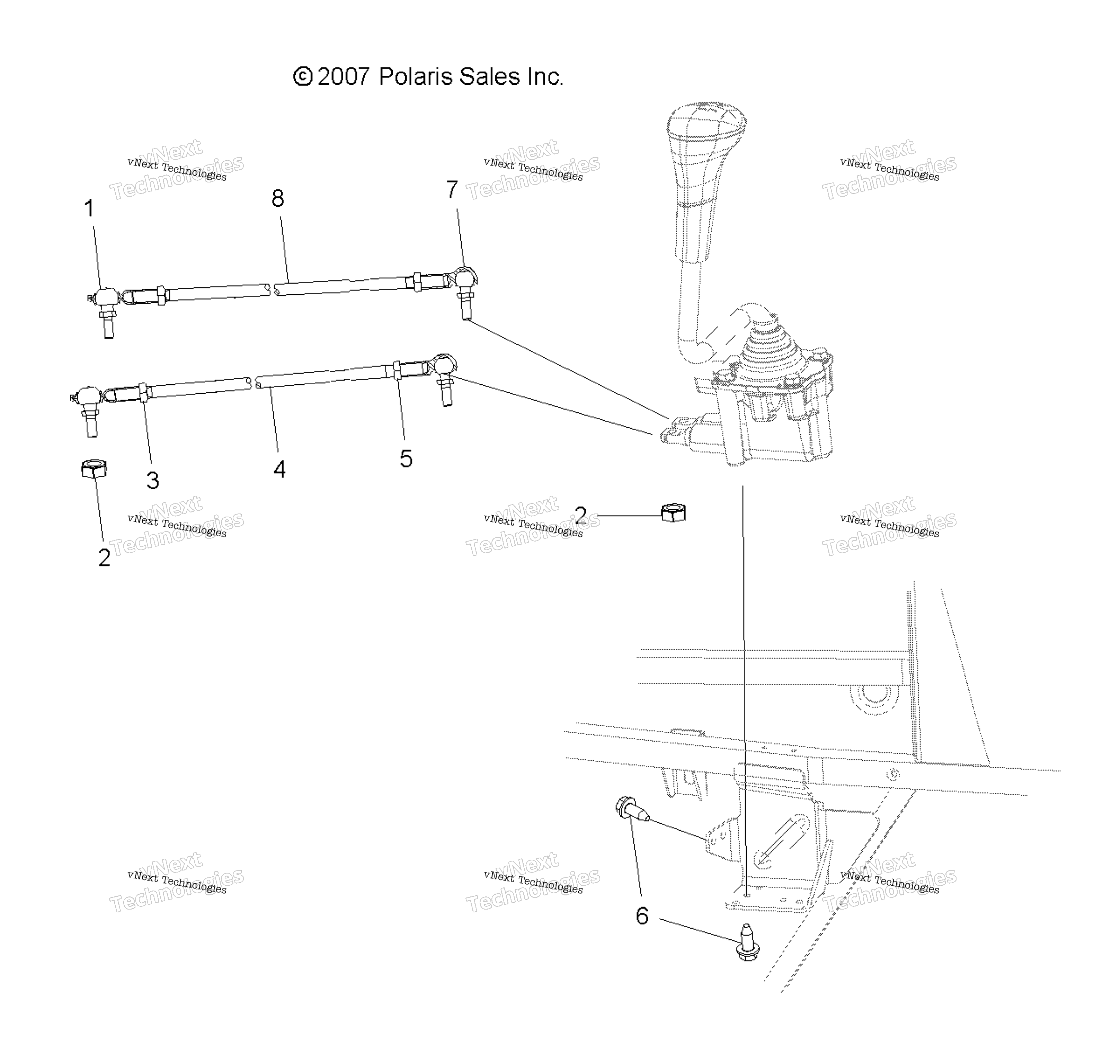 Привод Train, Gear Selector Mounting