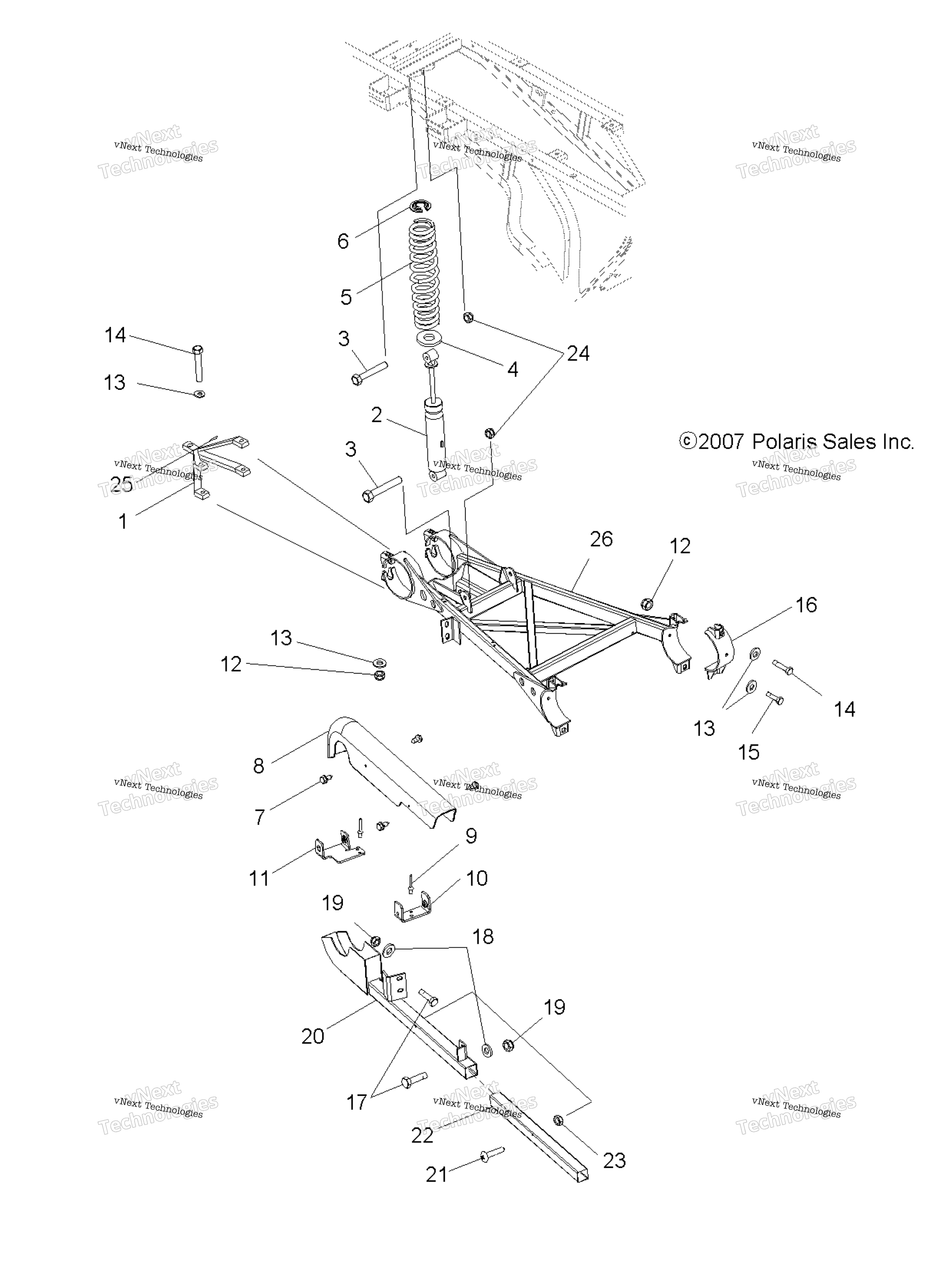 Подвеска, задняя Swing Arm
