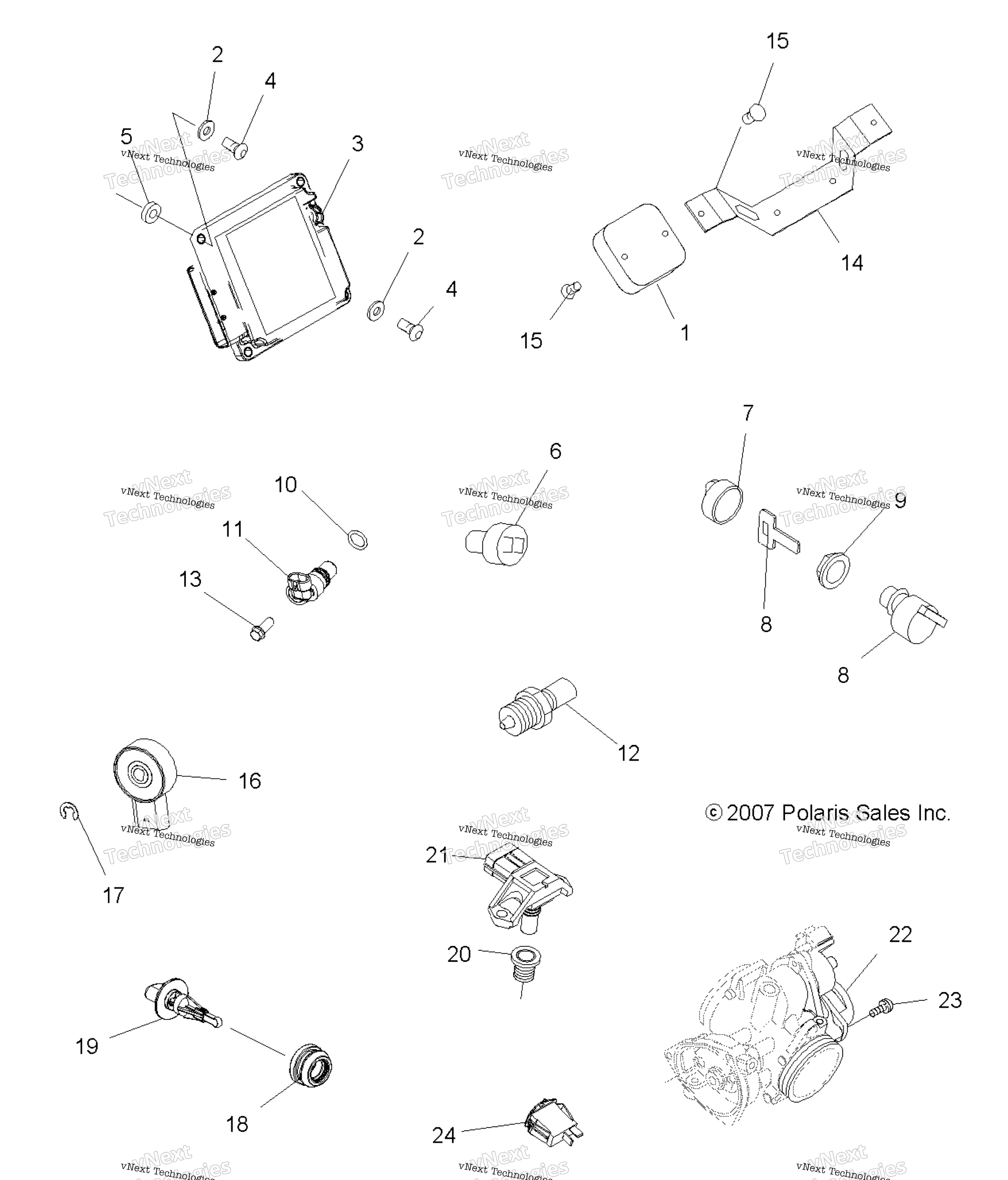 электрооборудование Switches & Sensors & Ecm