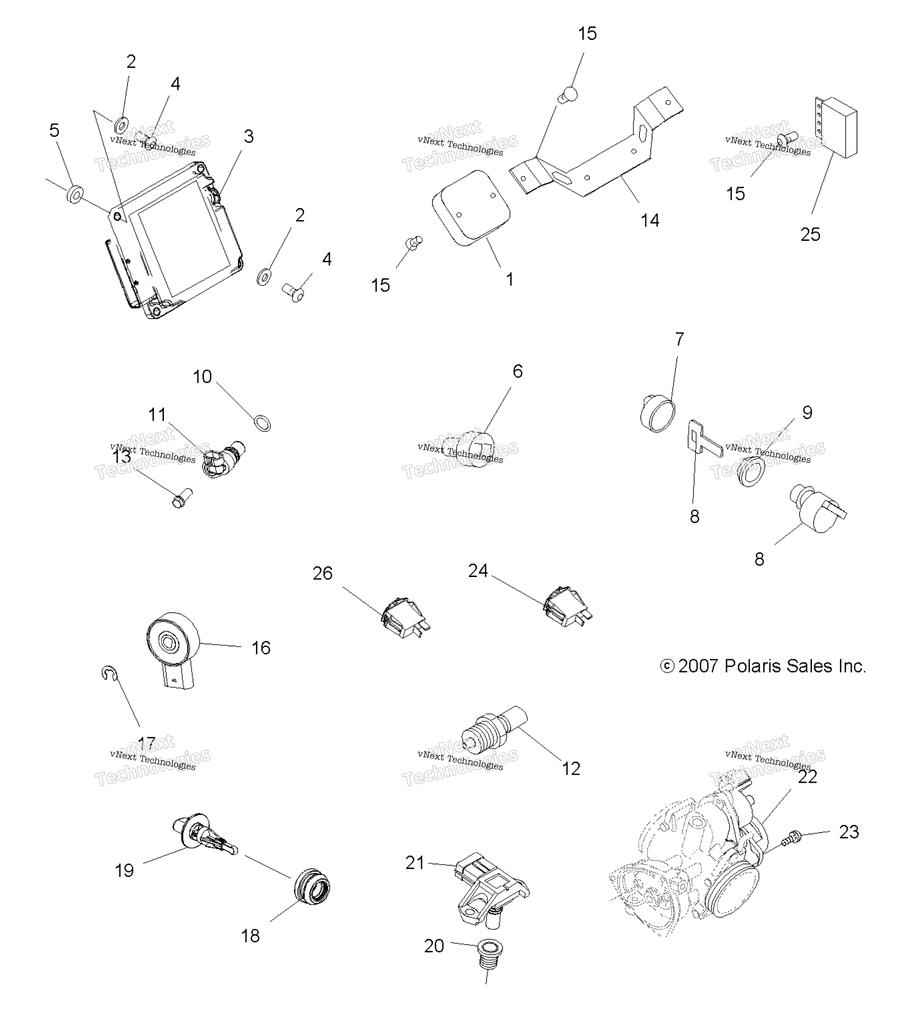 электрооборудование Switches & Sensors & Ecm