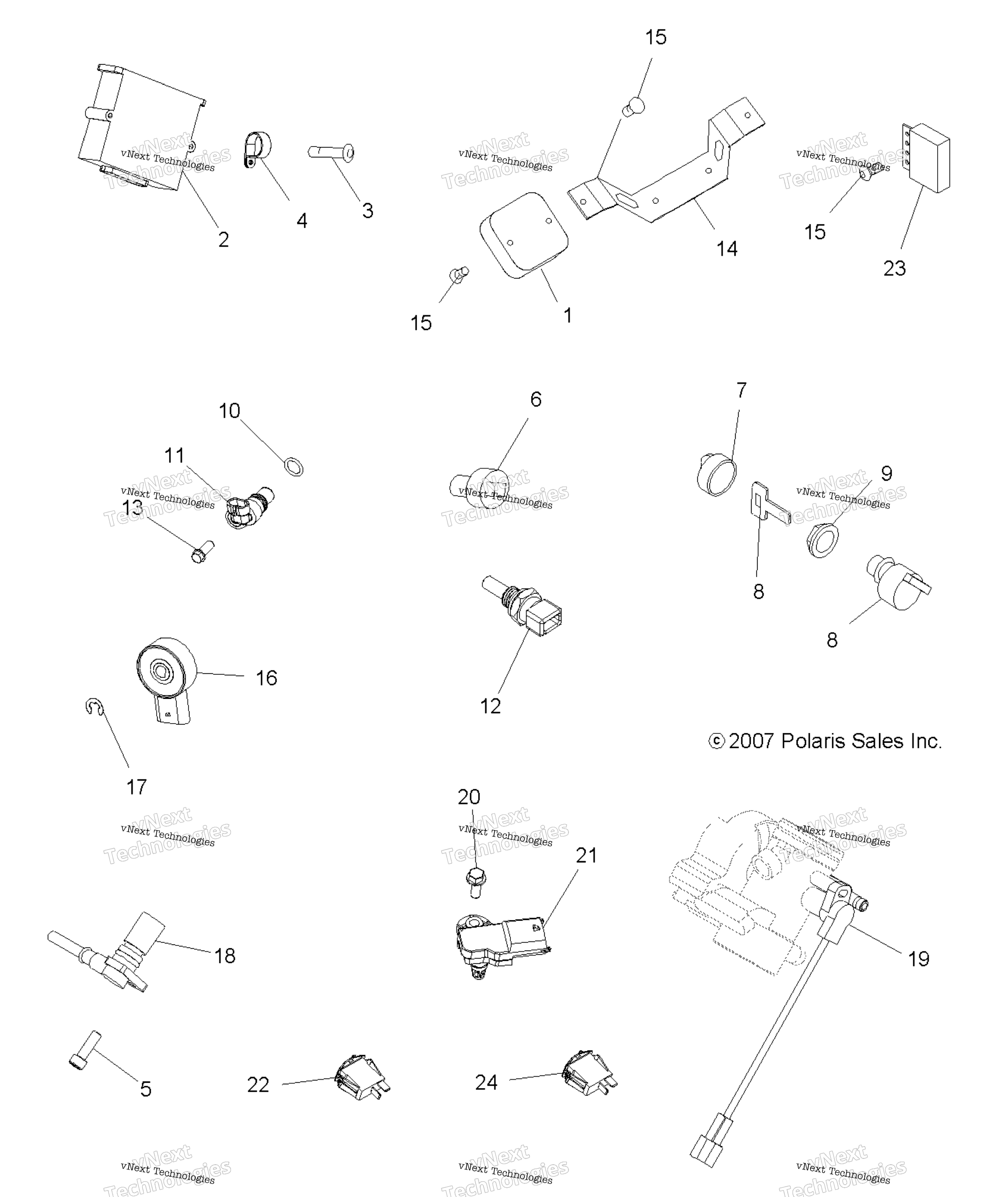 электрооборудование Switches & Sensors & Ecm