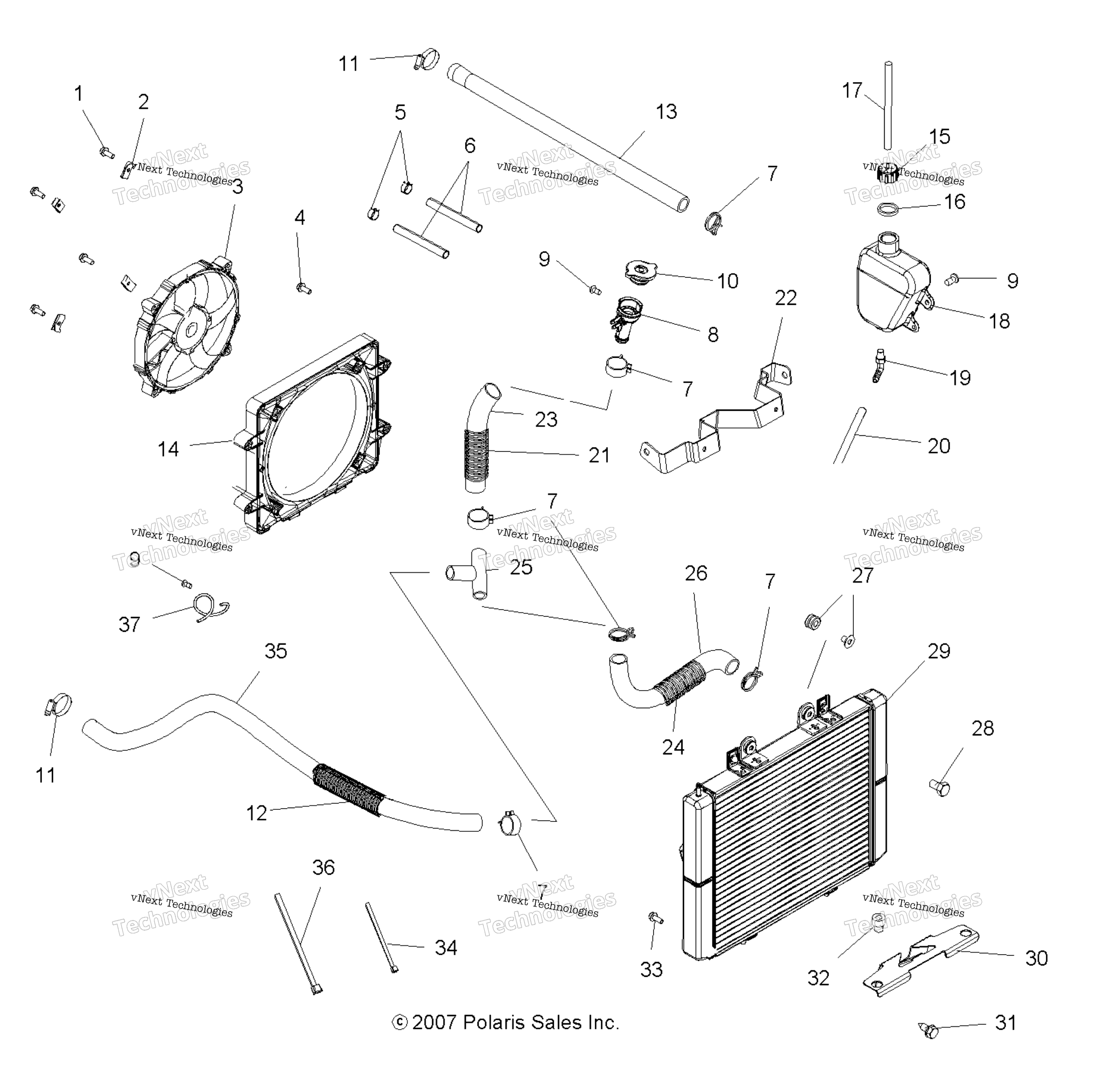Двигатель, система охлаждения