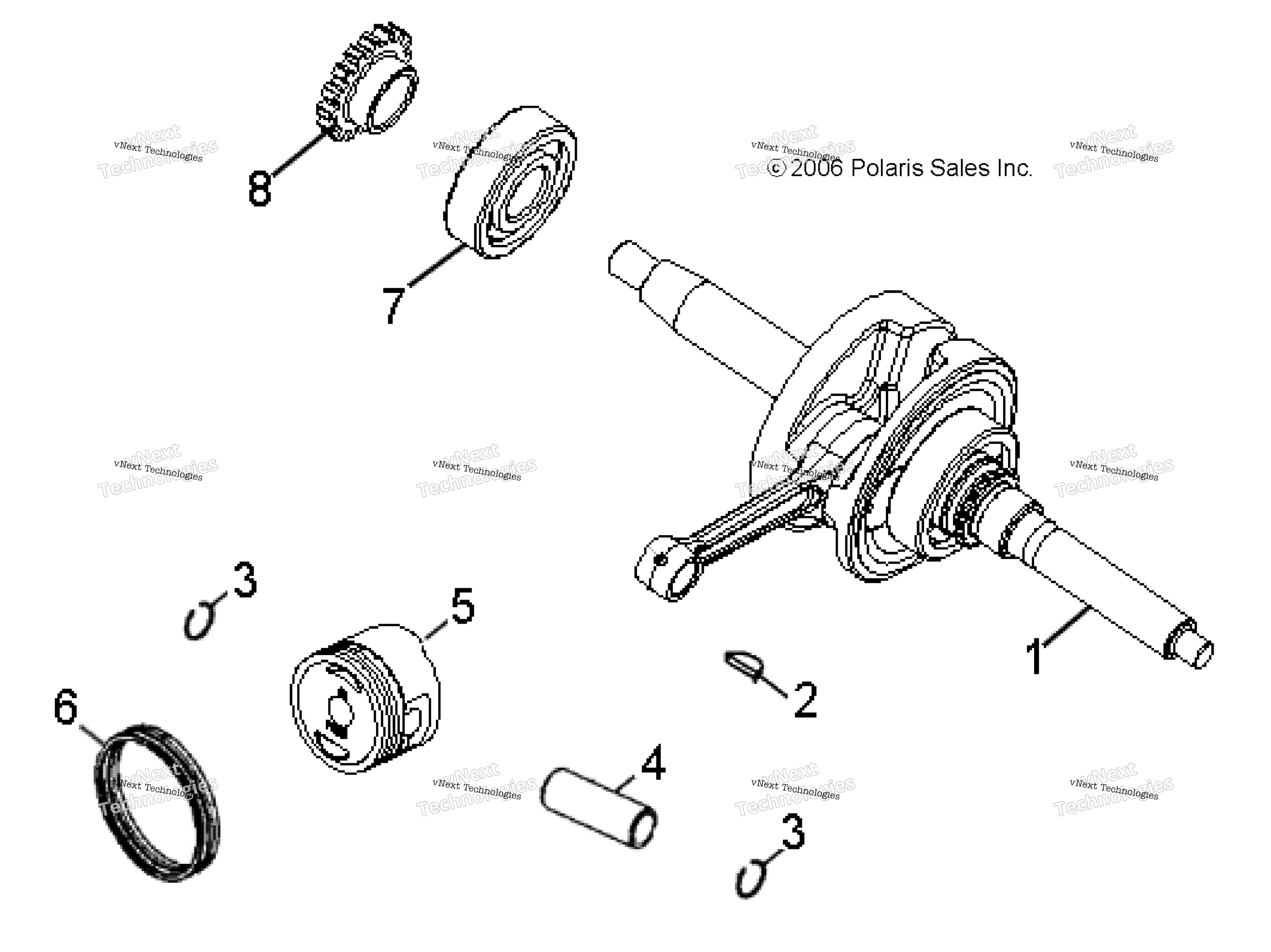 Двигатель, коленвал & Piston