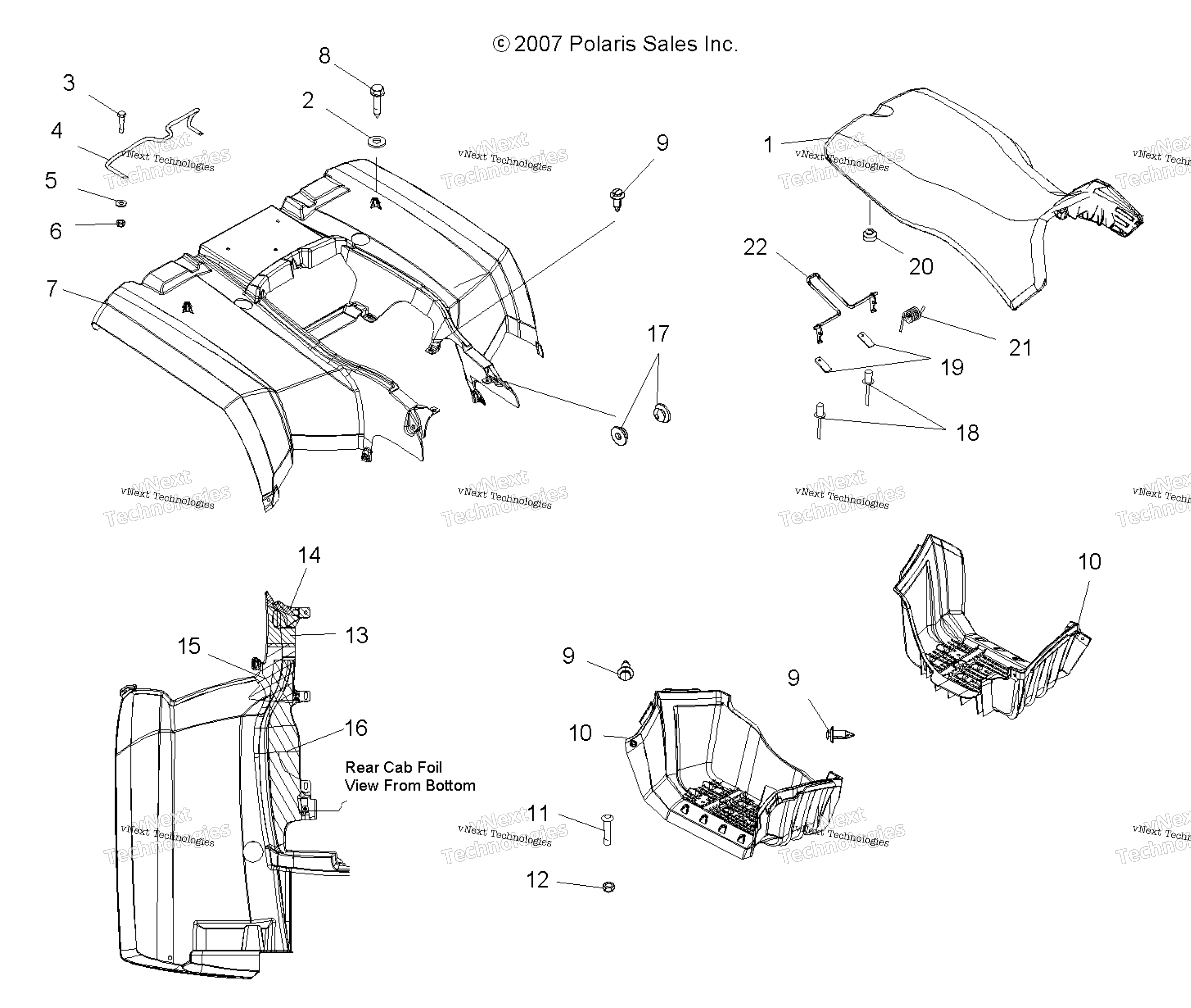 Body, задний Cab & сиденье