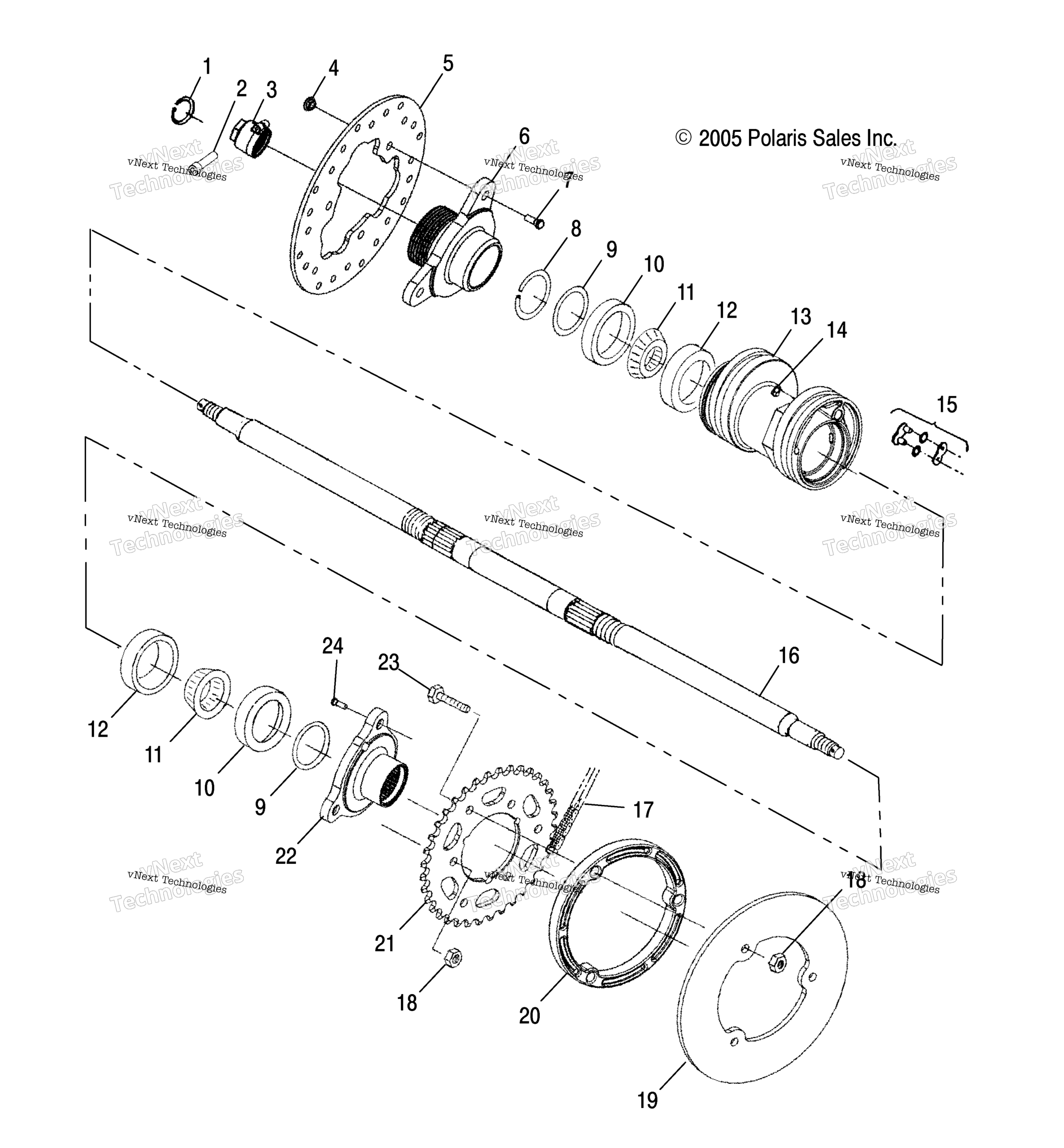 Привод Train, Rear Axle & Housing