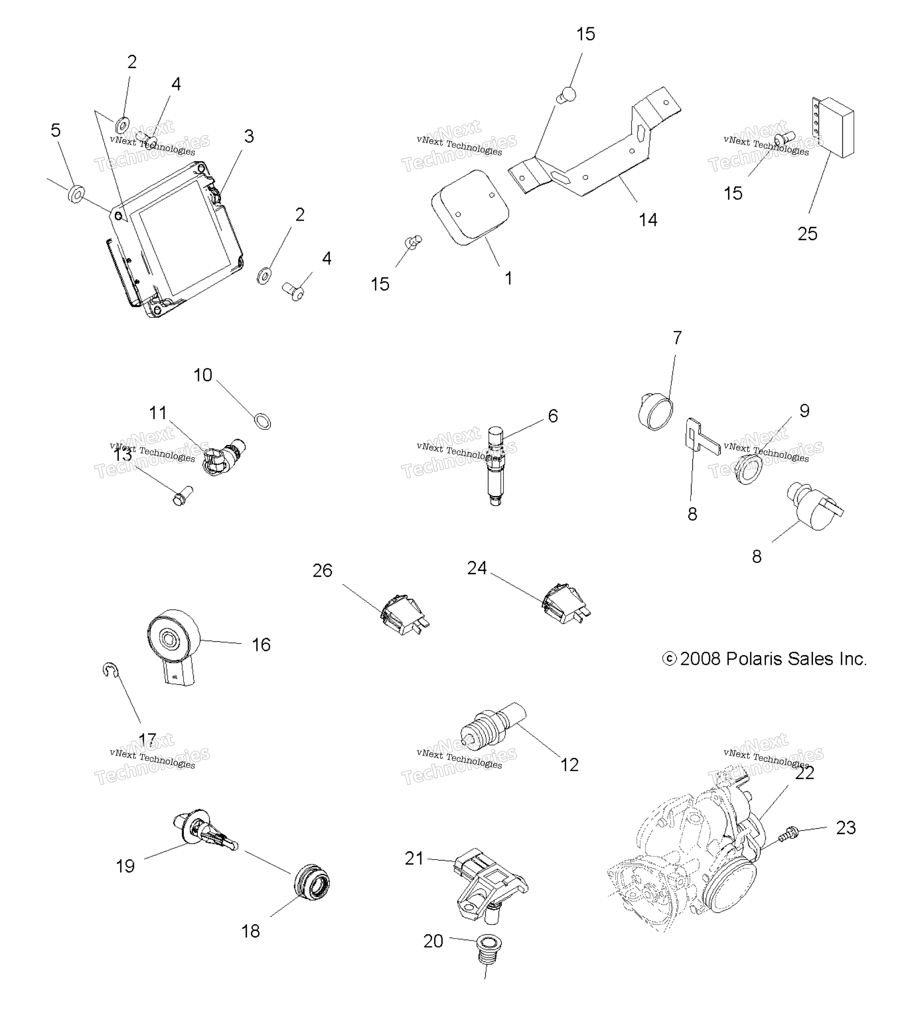 электрооборудование Switches & Sensors & Ecm
