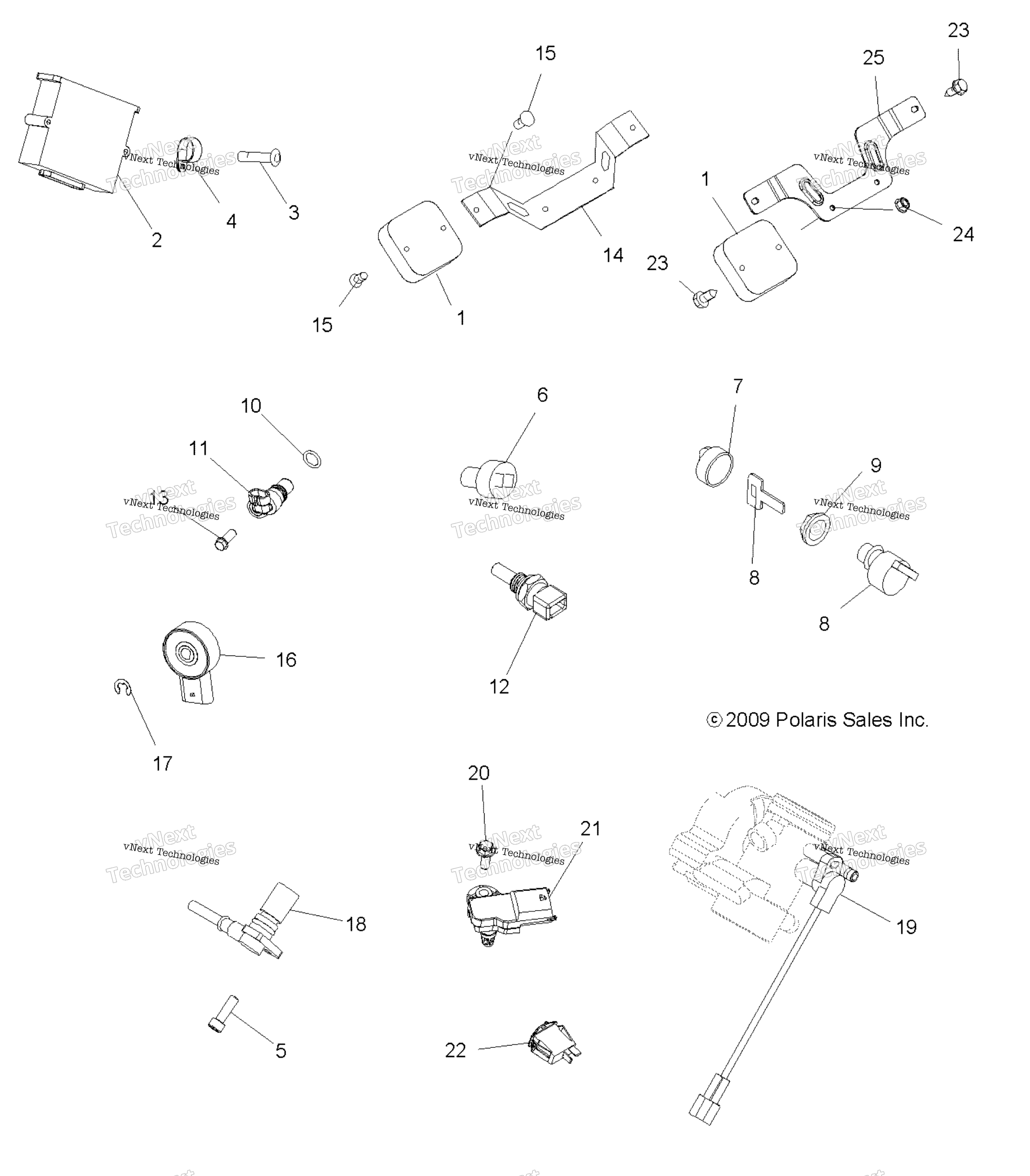 электрооборудование Switches & Sensors & Ecm