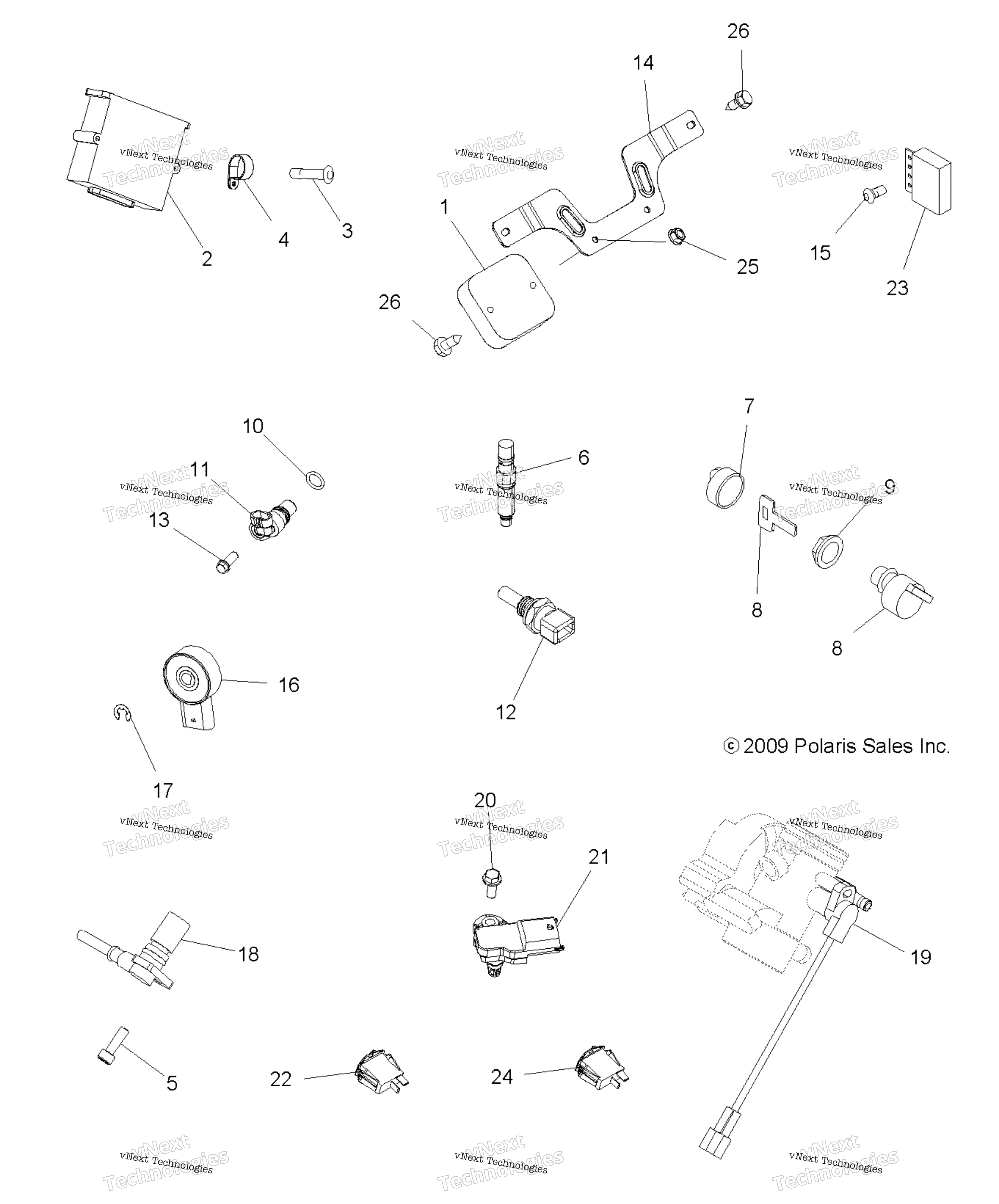 электрооборудование Switches & Sensors & Ecm