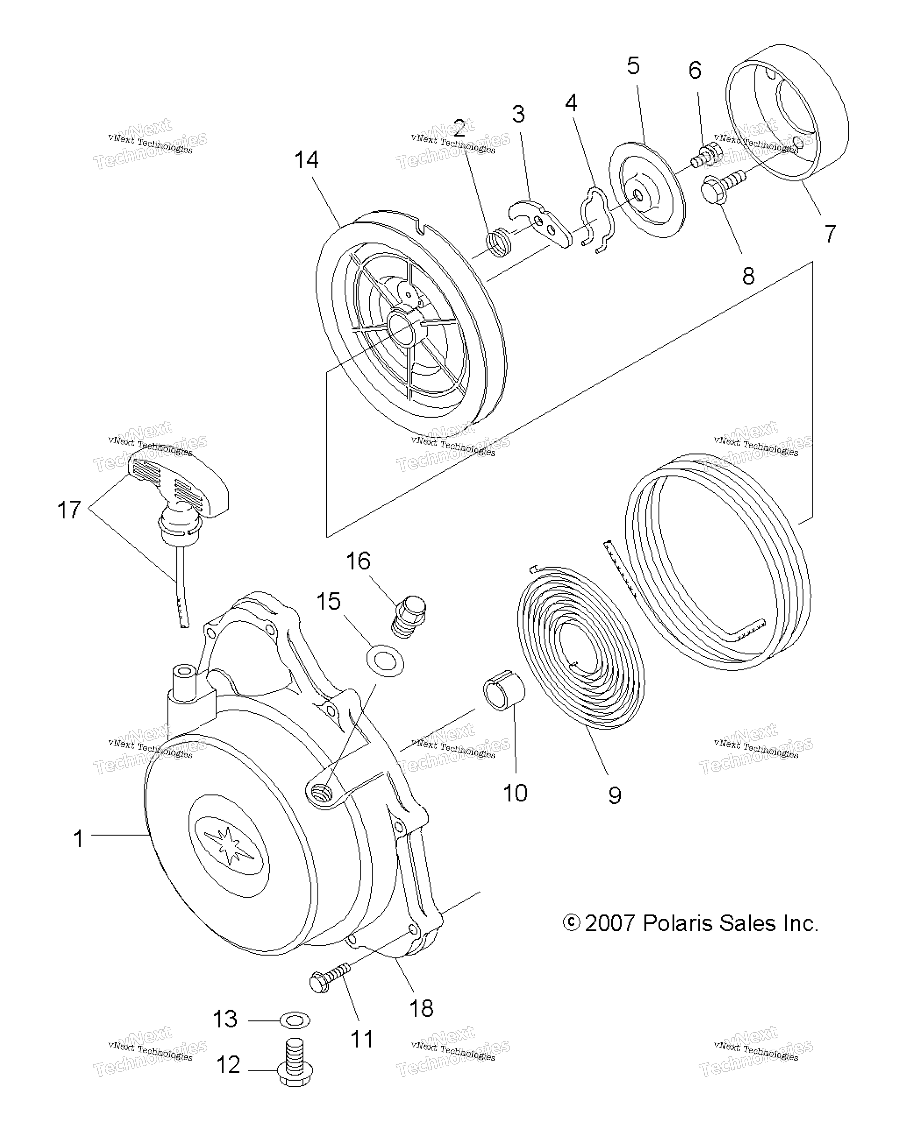 Engine, Recoil стартер
