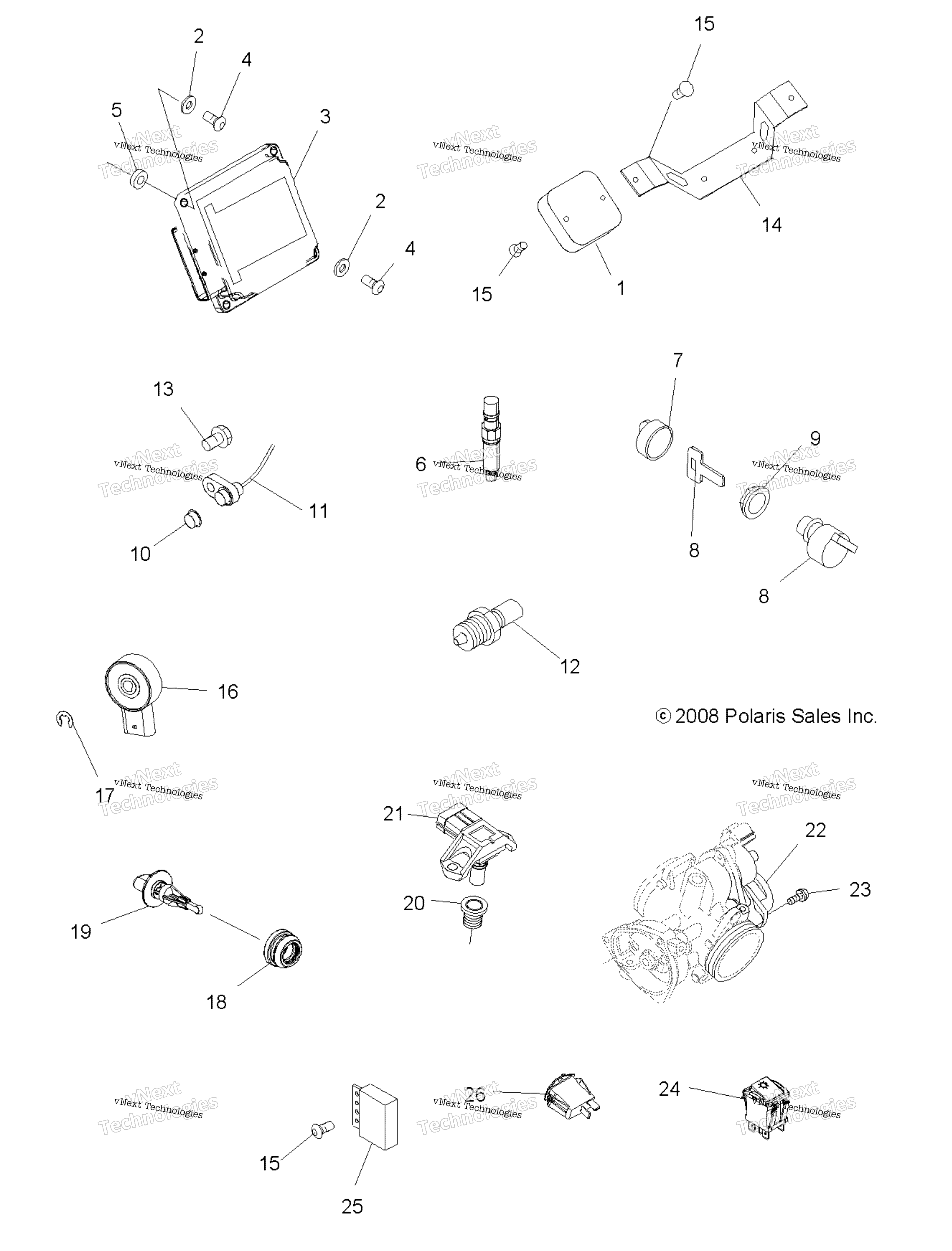 электрооборудование Switches & Sensors & Ecm