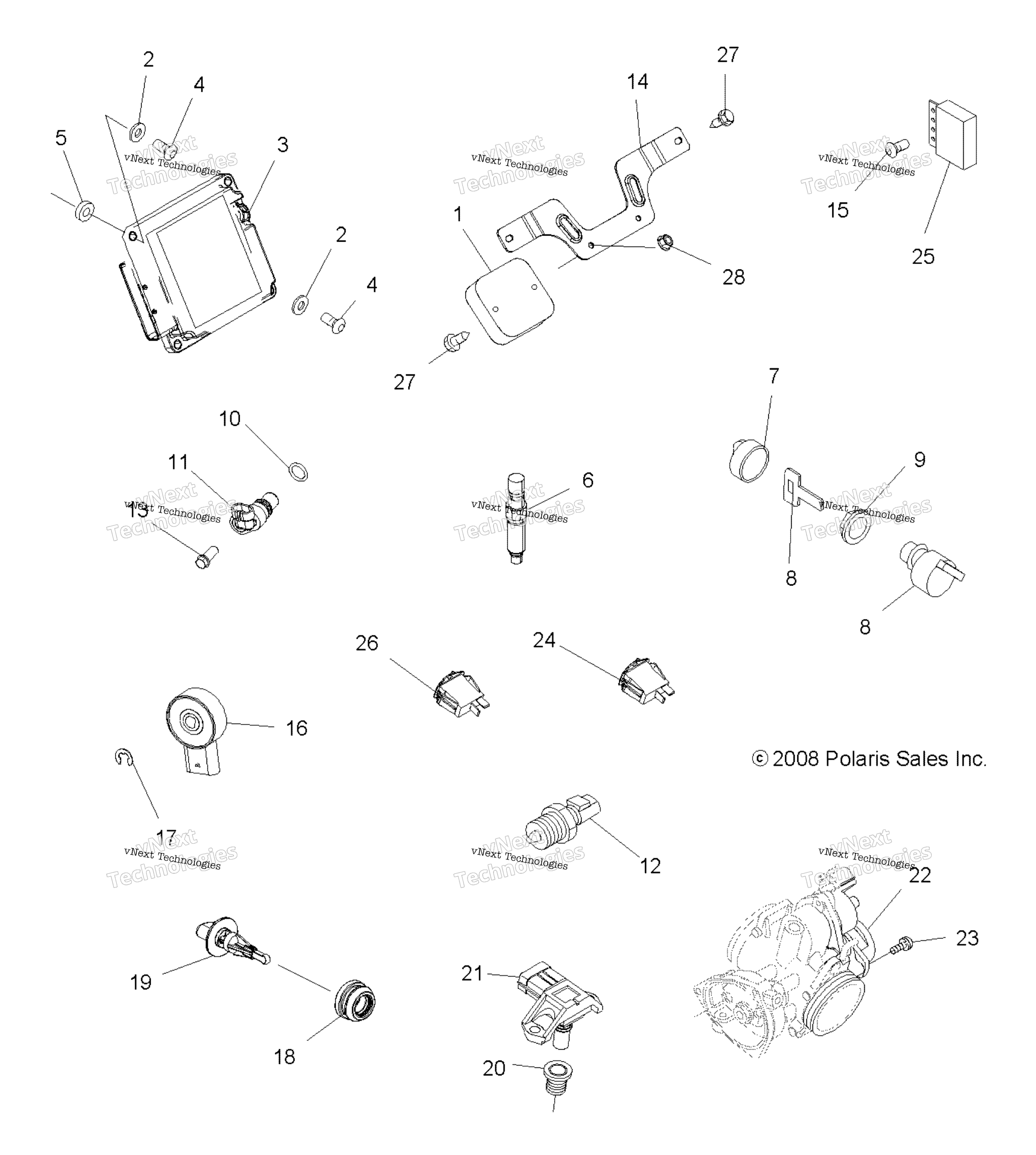 электрооборудование Switches & Sensors & Ecm