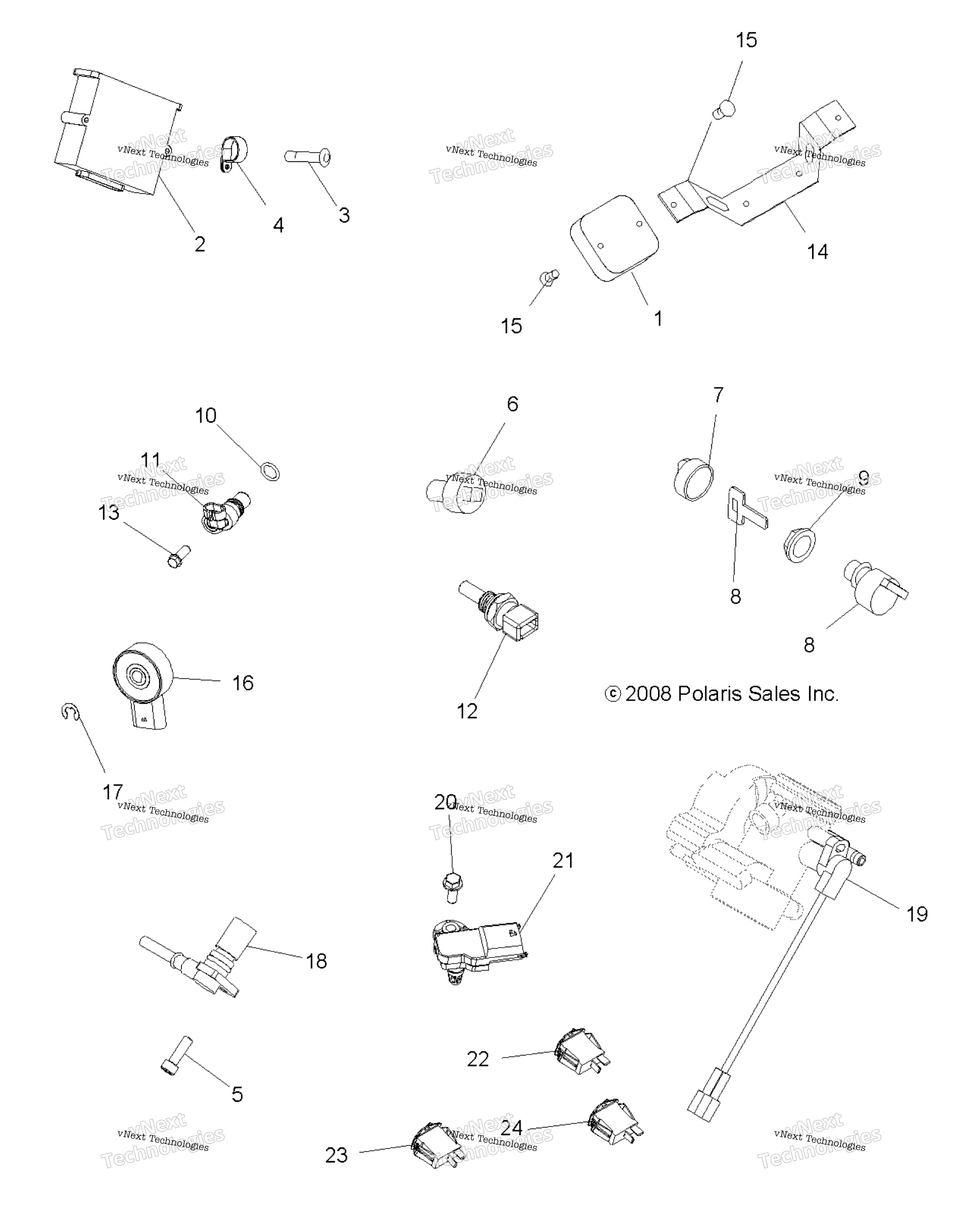 электрооборудование Switches & Sensors & Ecm