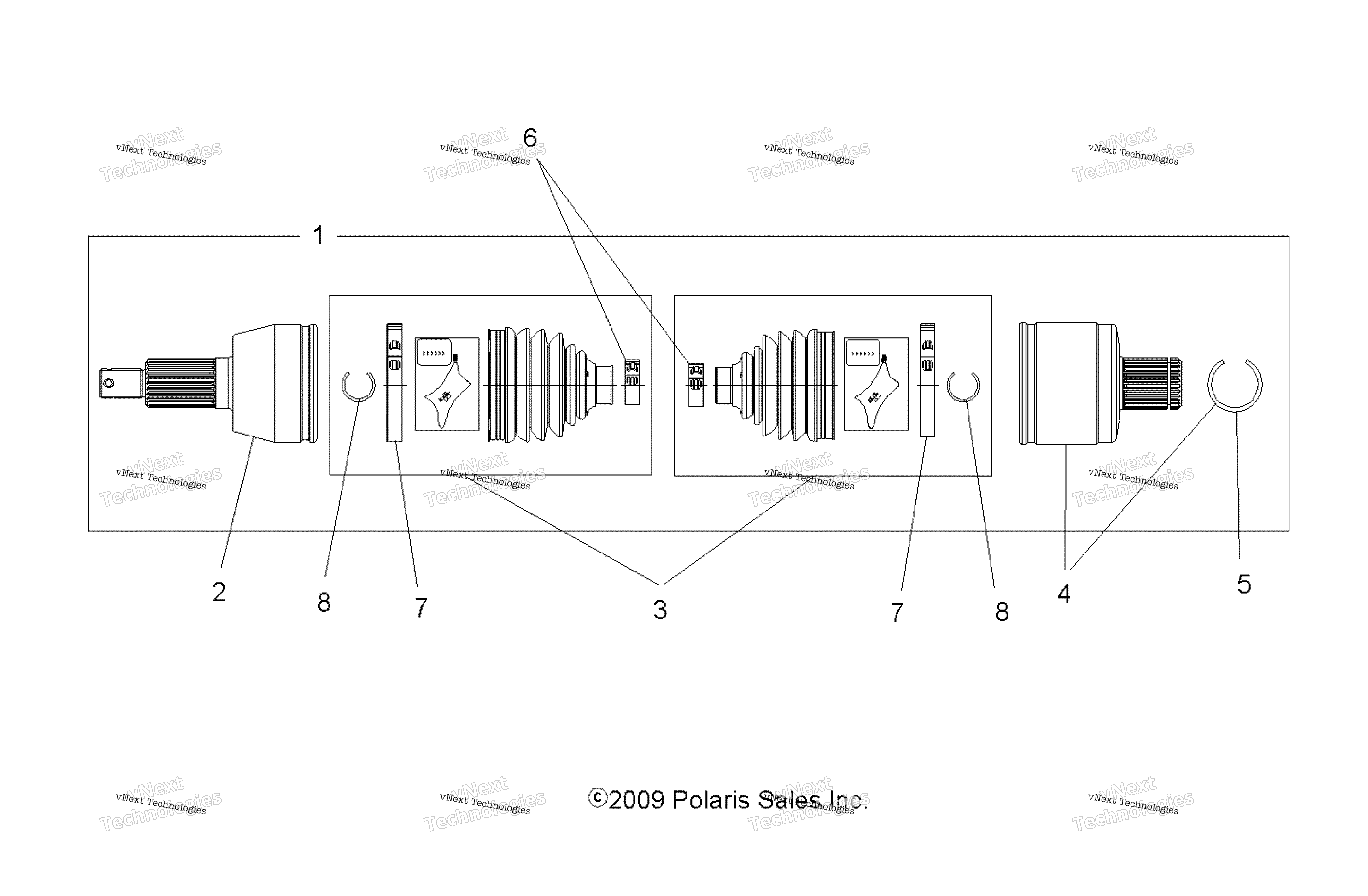 Привод Train, Drive Shaft, Rear